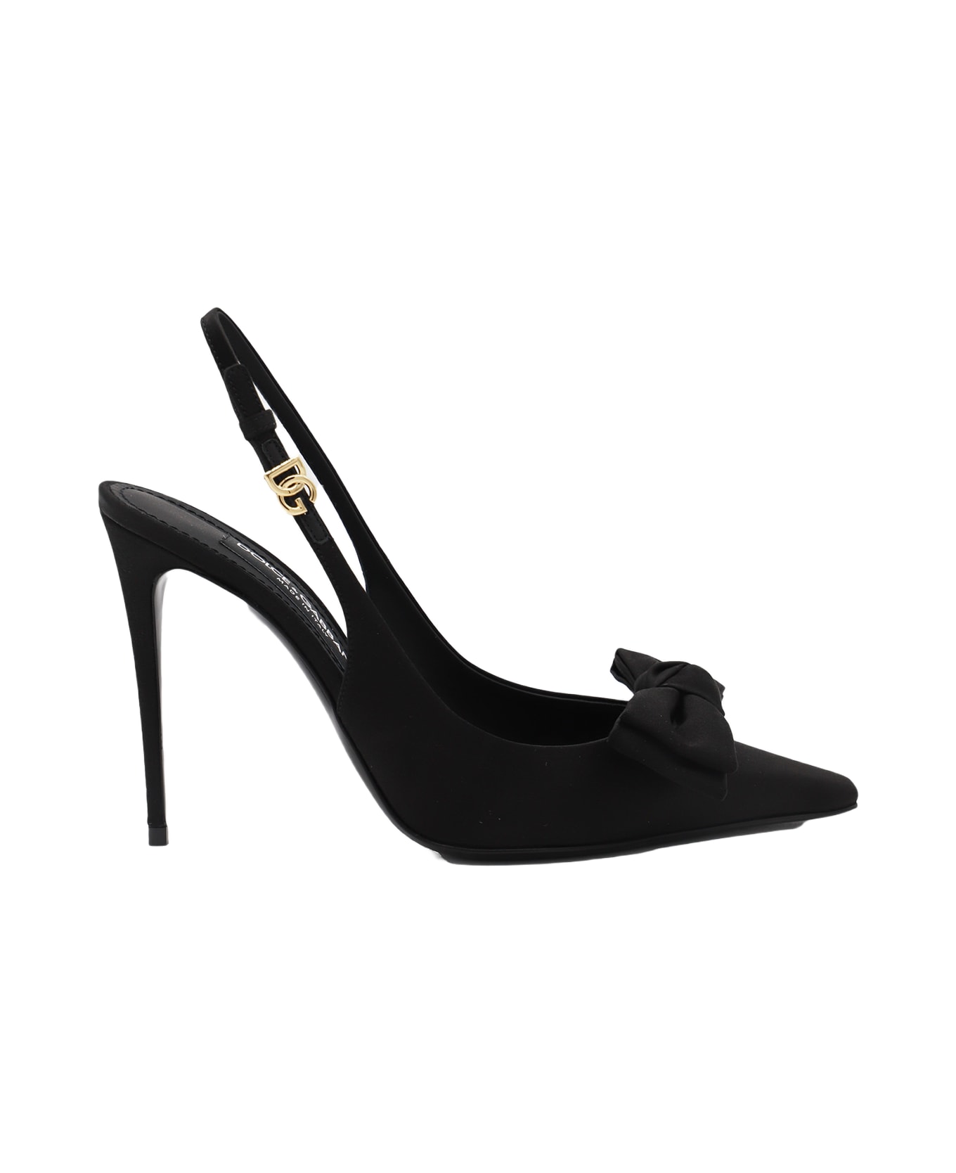 Dolce & Gabbana Satin Slingback Pumps - Black