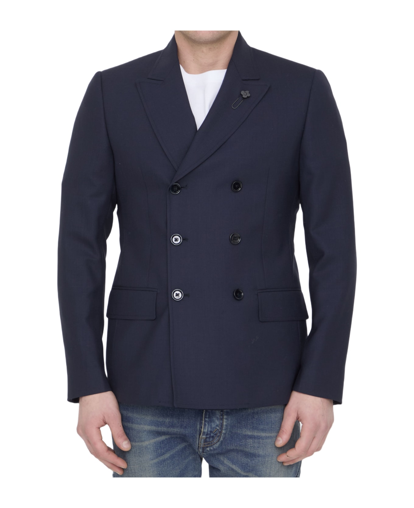 Lardini Wool Jacket - BLUE