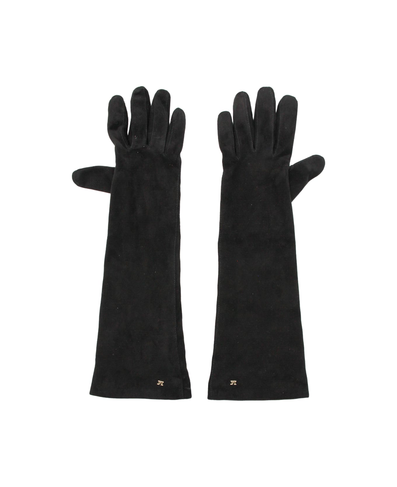 Max Mara Black Leather Gloves - Nero