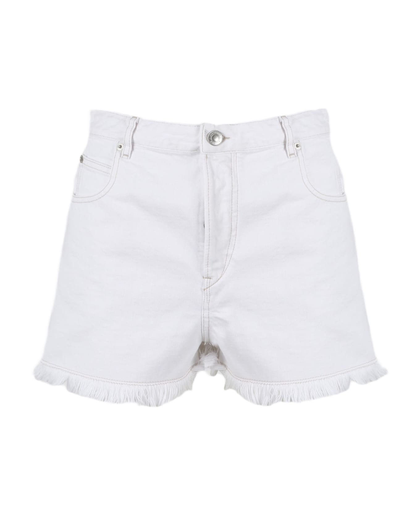 Marant Étoile Lesia Denim Shorts - White ショートパンツ