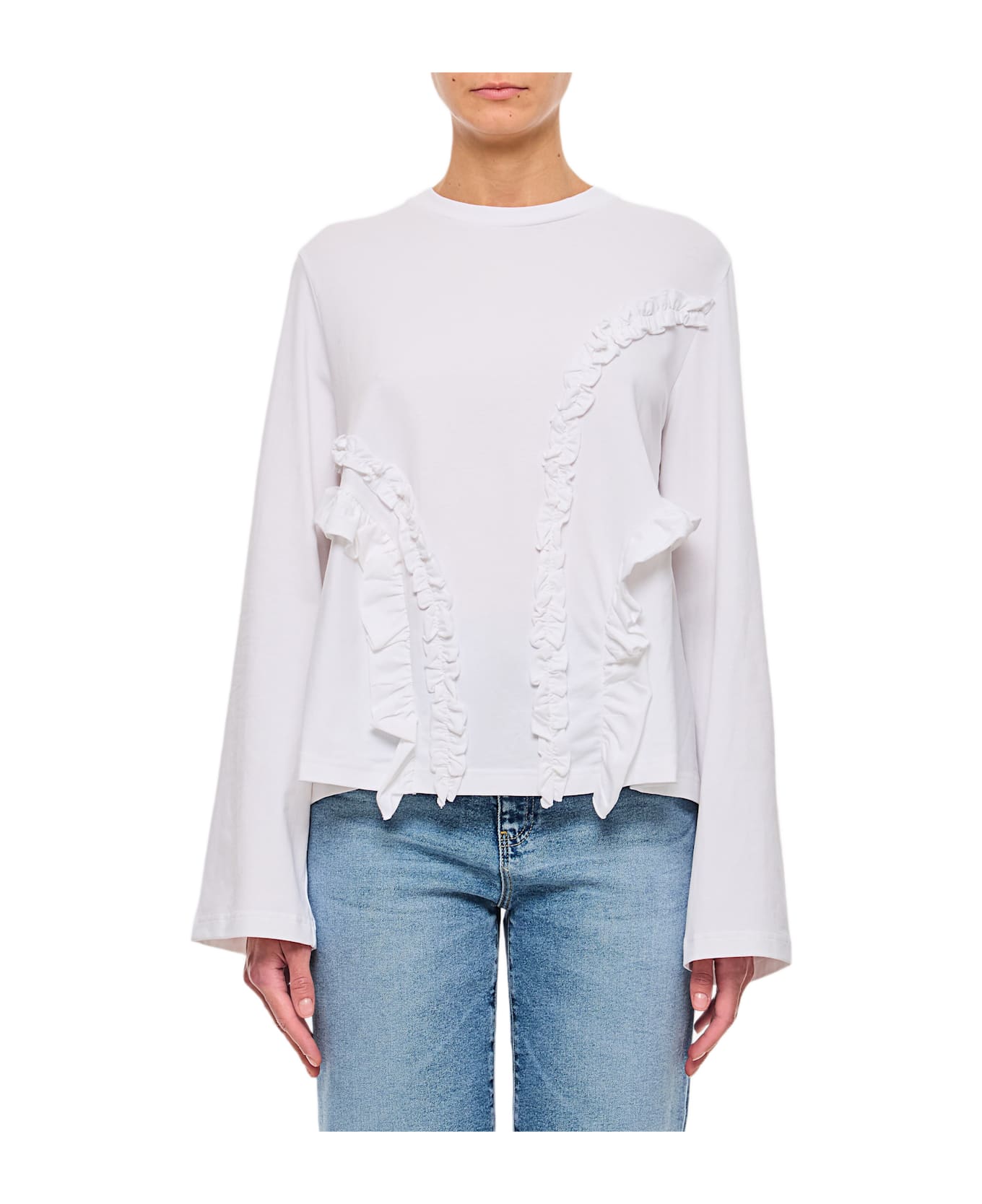 Cecilie Bahnsen Alva T-shirt Jersey White - White