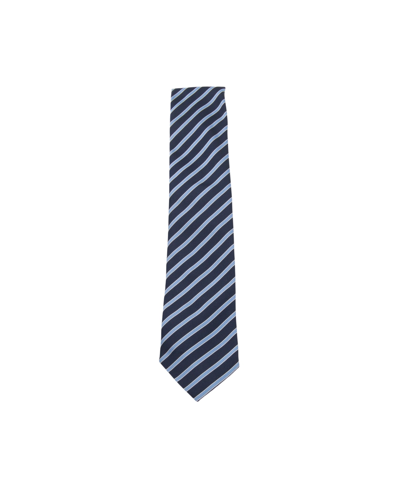 Zegna Navy Silk Tie - Blue