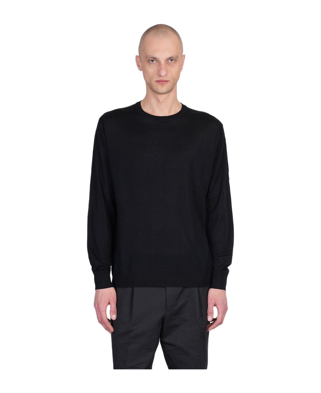 Ballantyne Knitwear In Black Silk - black