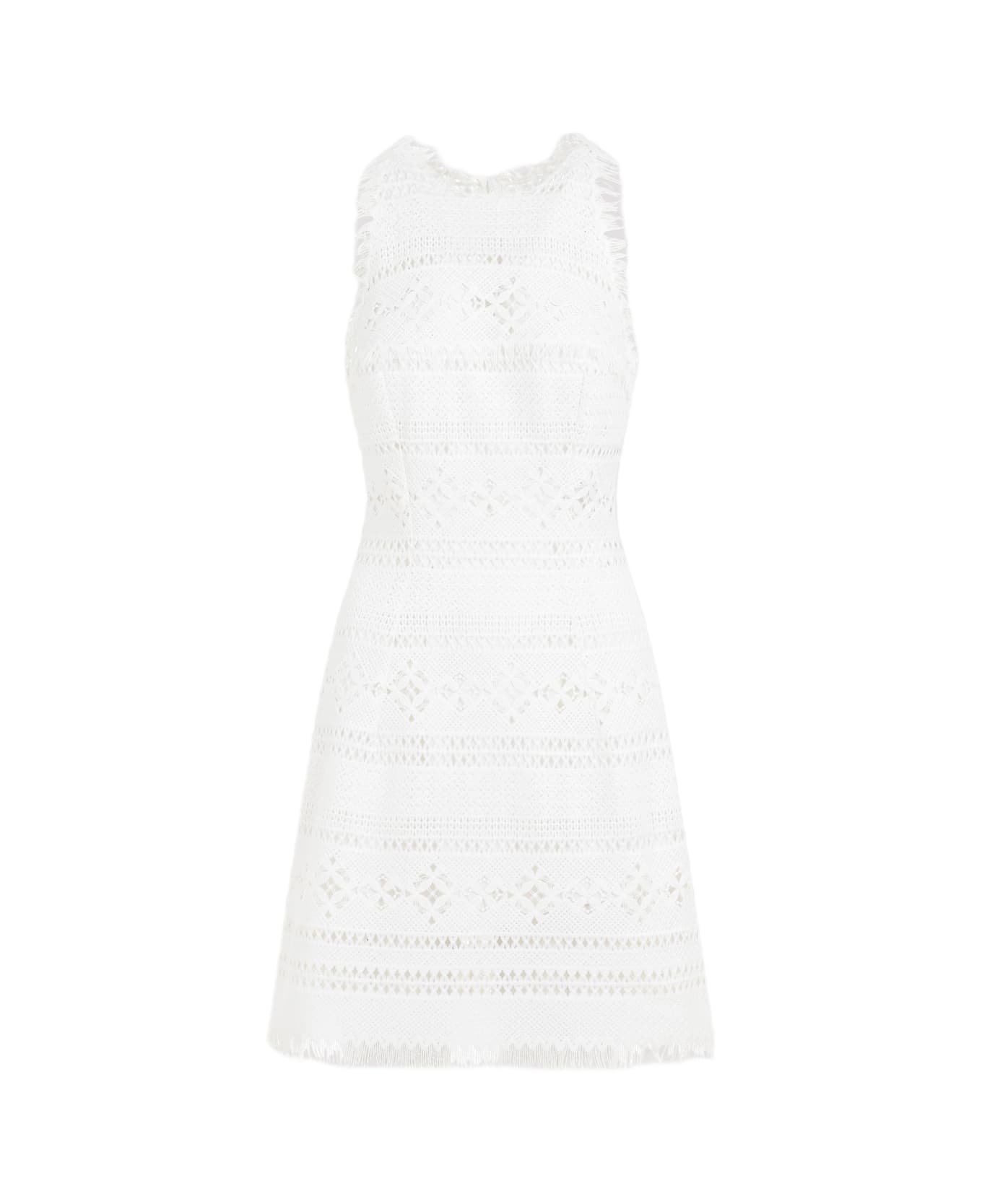 Ermanno Scervino Polyester Dress - Blanc De Bl ワンピース＆ドレス