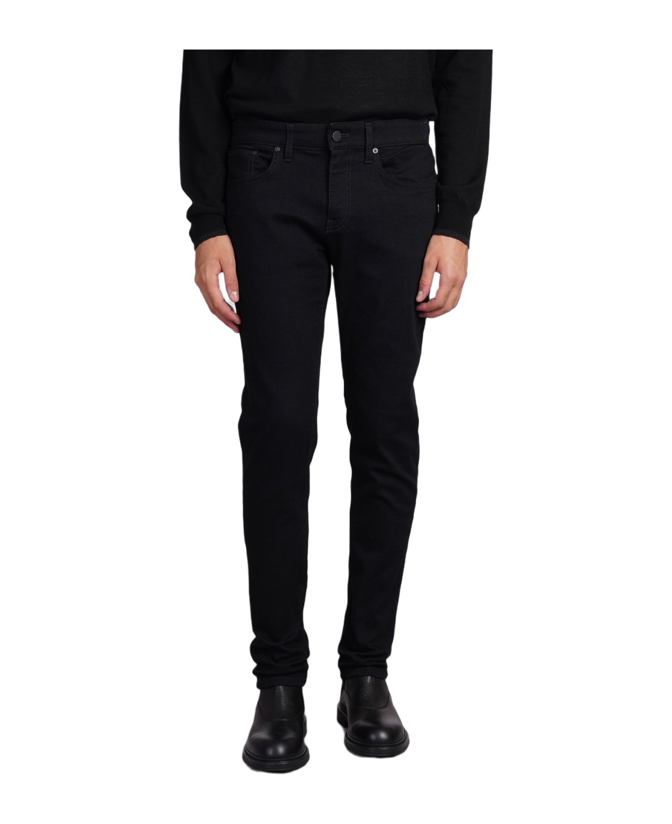 PT Torino Jeans In Black Cotton - BLACK