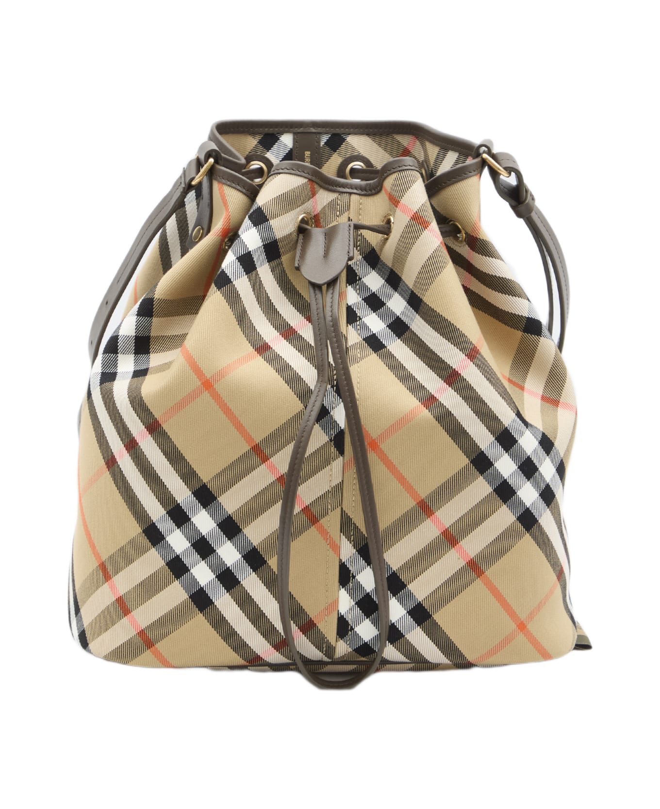 Burberry Check Bucket Bag - SAND