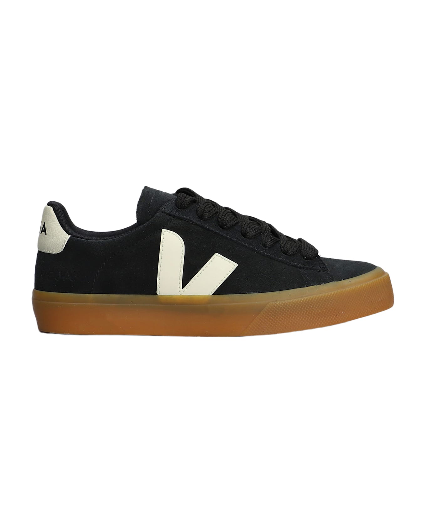 Veja Campo Sneakers In Black Suede - Nero