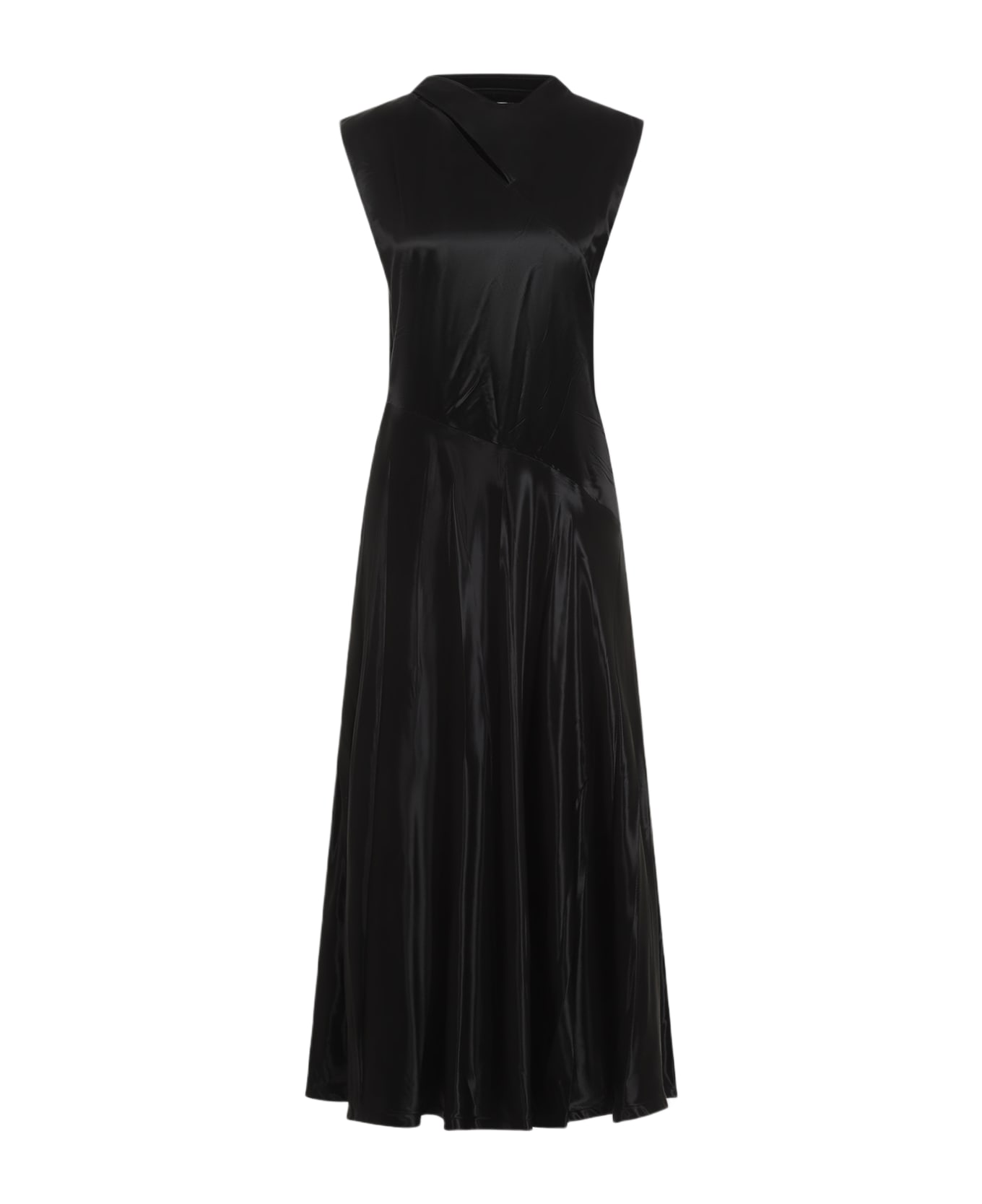 Jil Sander Dress In Black Polyamide Polyester - Black