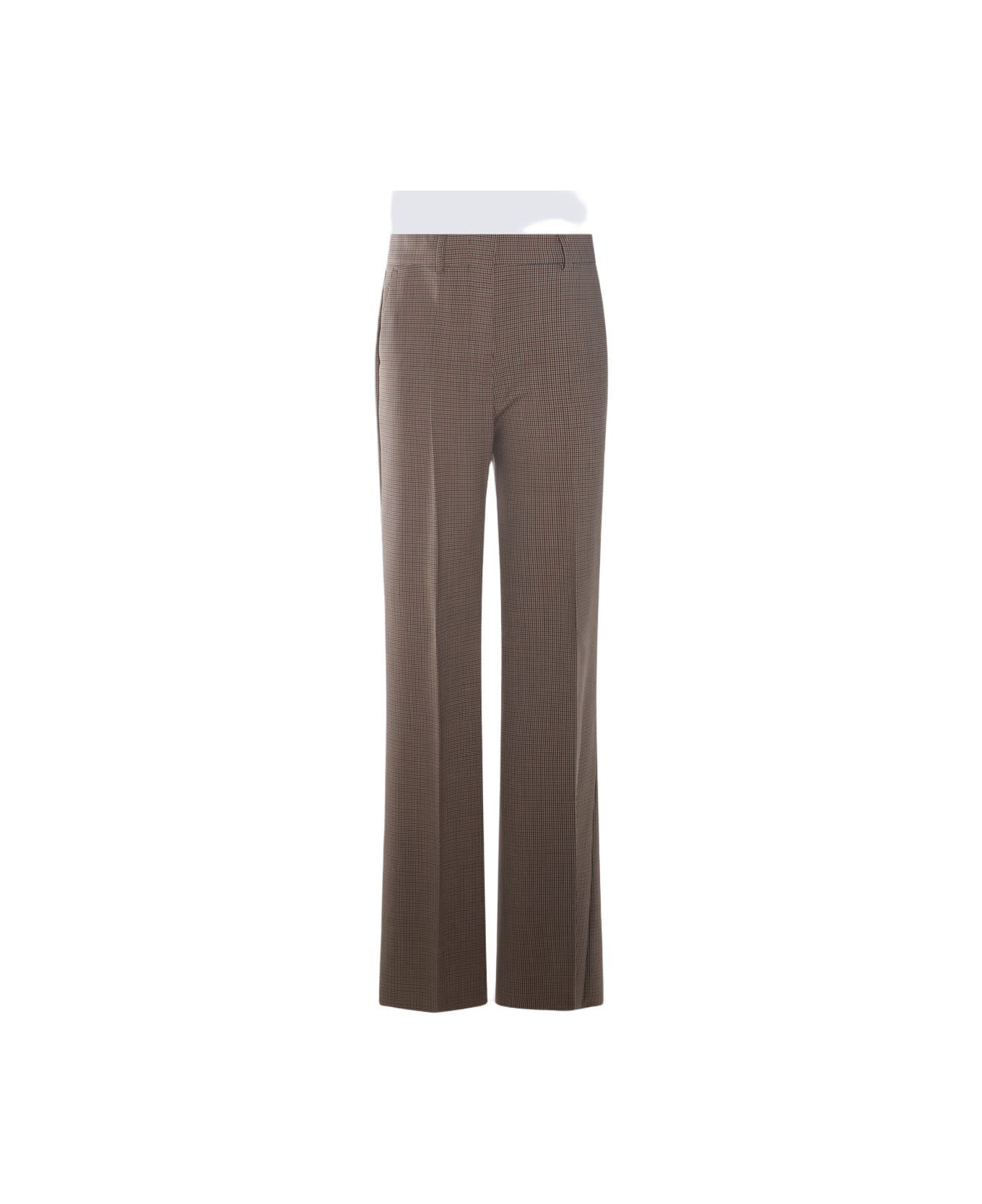 SportMax Checked Flared Pants - Beige