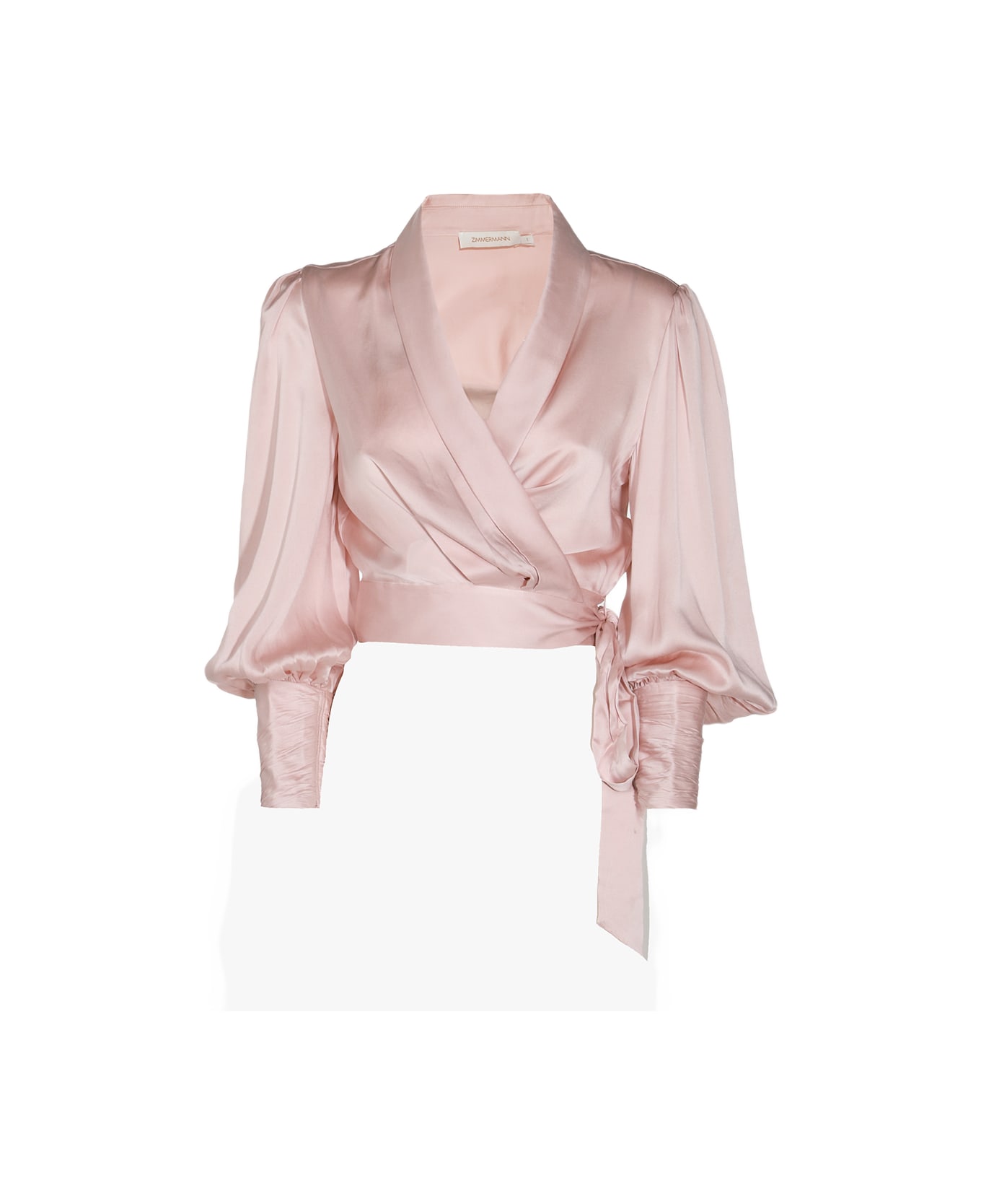 Zimmermann Light Pink Silk Top - Petal