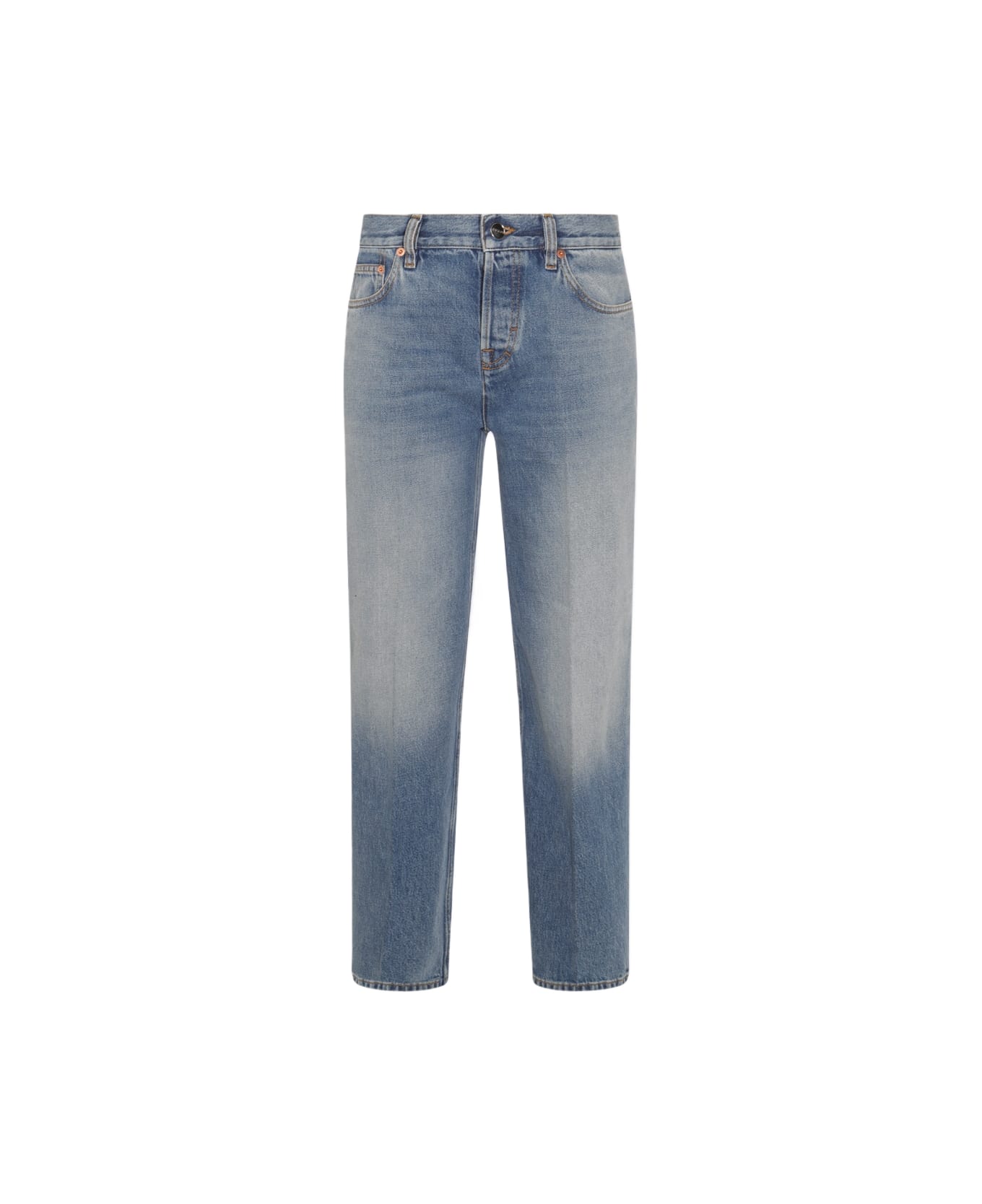 Gucci Blue Cotton Denim Jeans - Blue