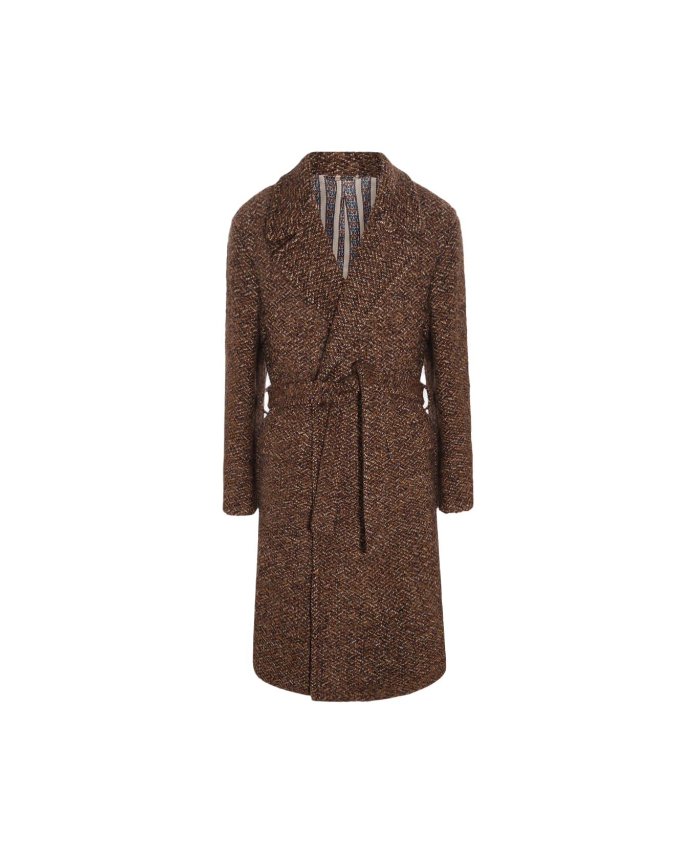 Etro Brown Wool Coat - Brown
