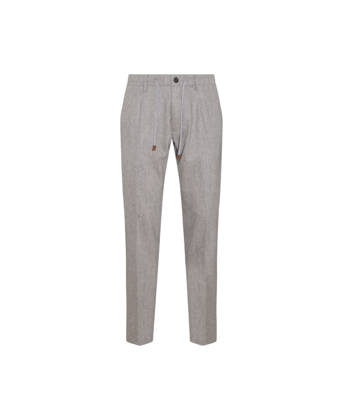 Eleventy Grey Wool Blend Trousers - Grey