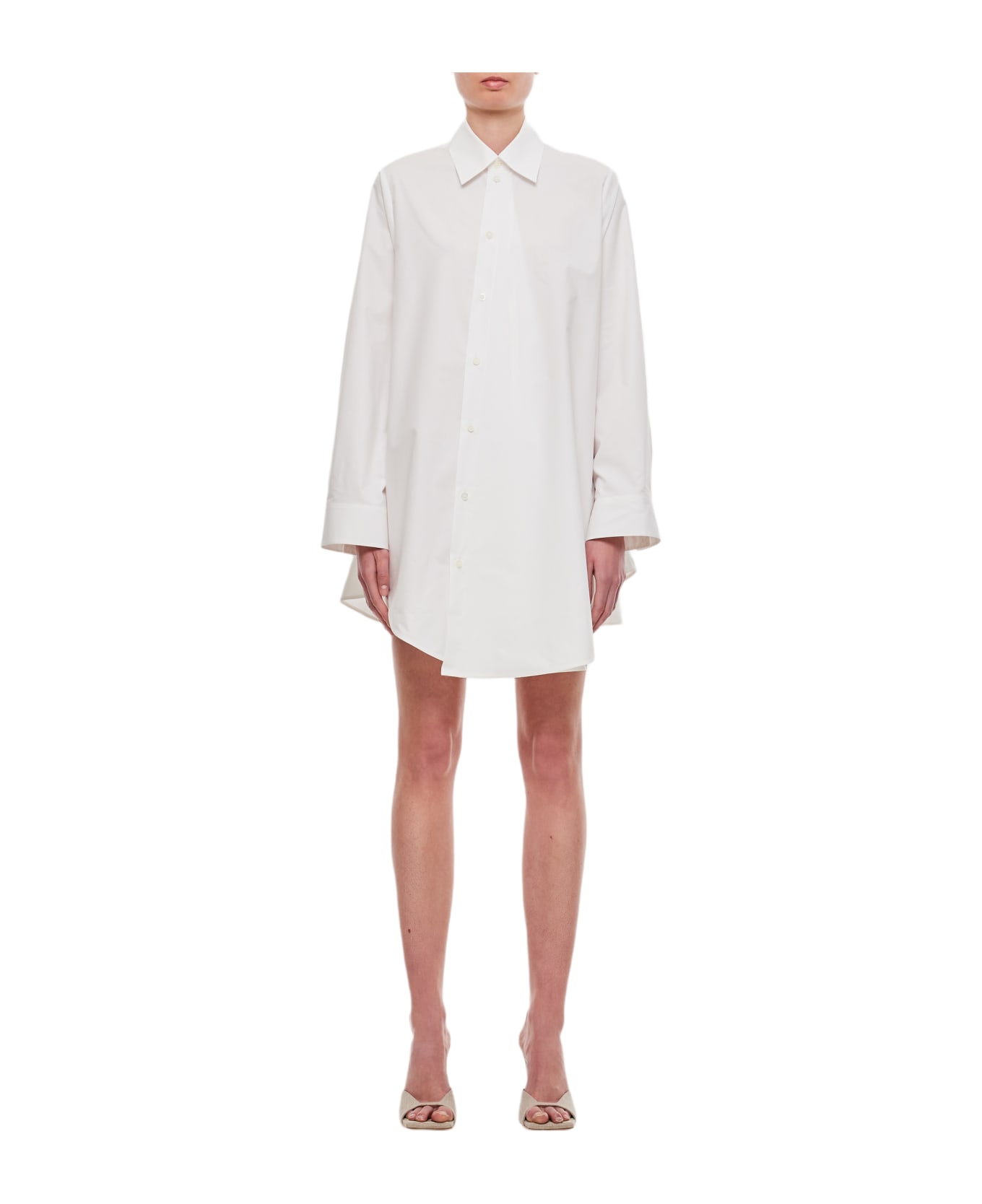 Loewe Cotton Shirt Dress - WHITE