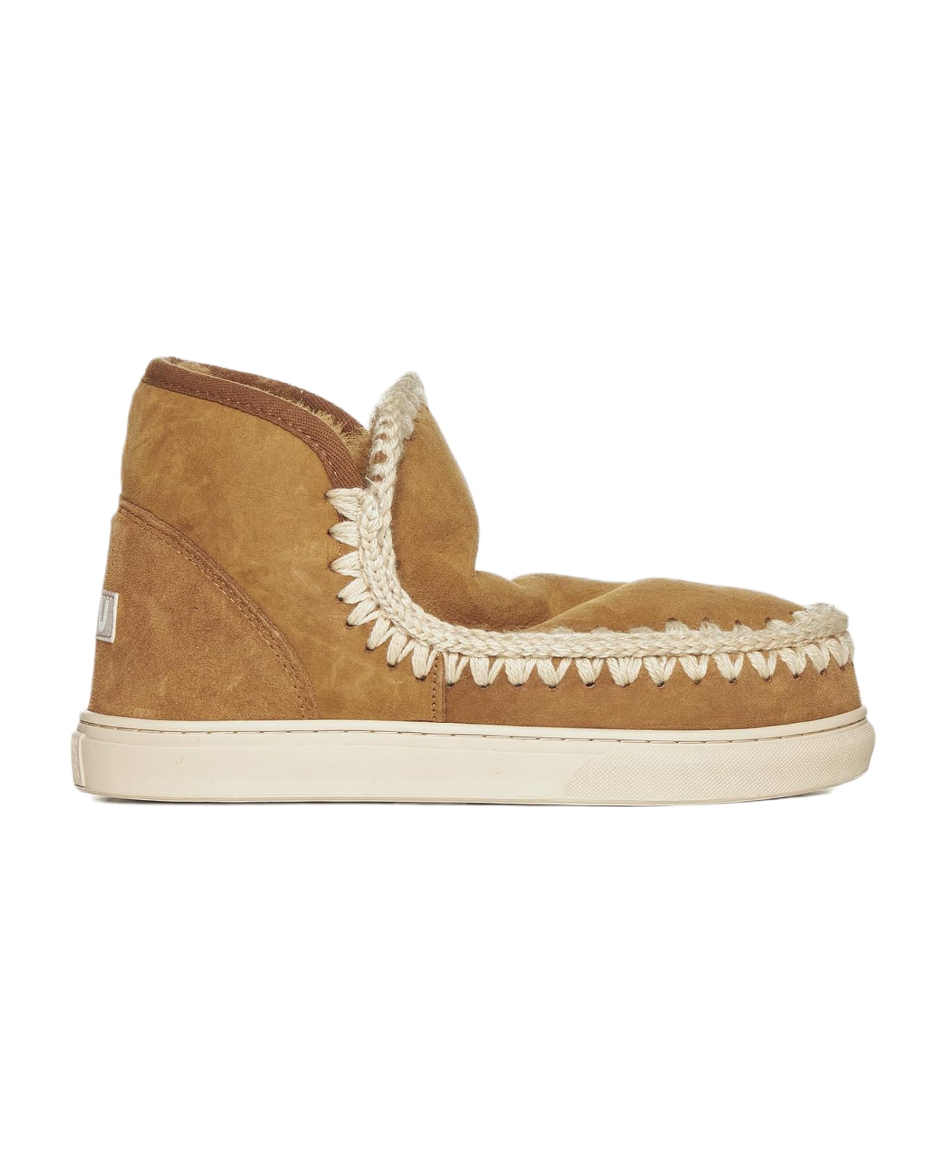 Mou Eskimo Suede And Shearling Ankle Boots - Brown