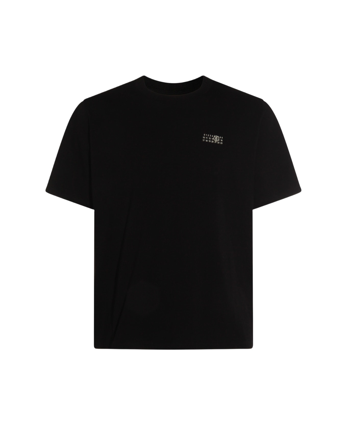 MM6 Maison Margiela Black Cotton T-shirt - Black