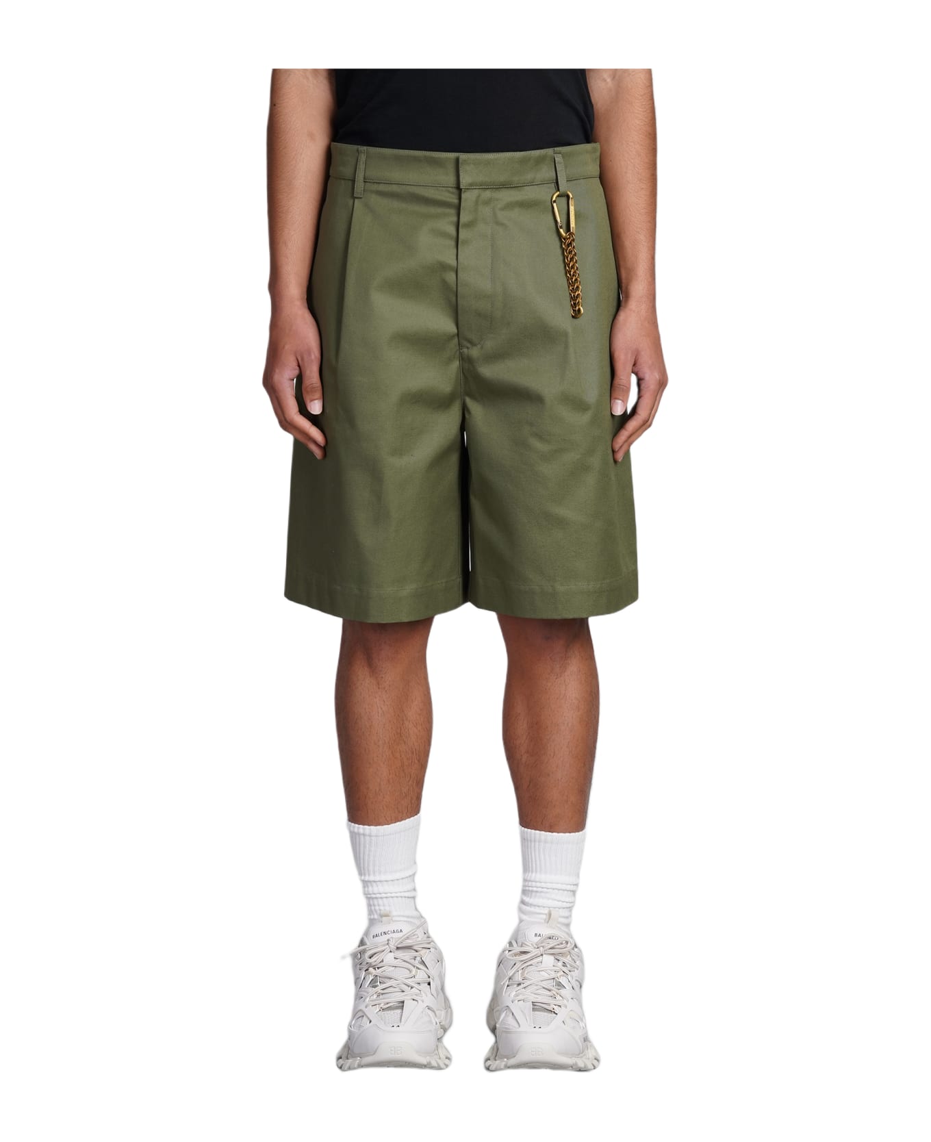 DARKPARK Saint Shorts In Green Cotton - green