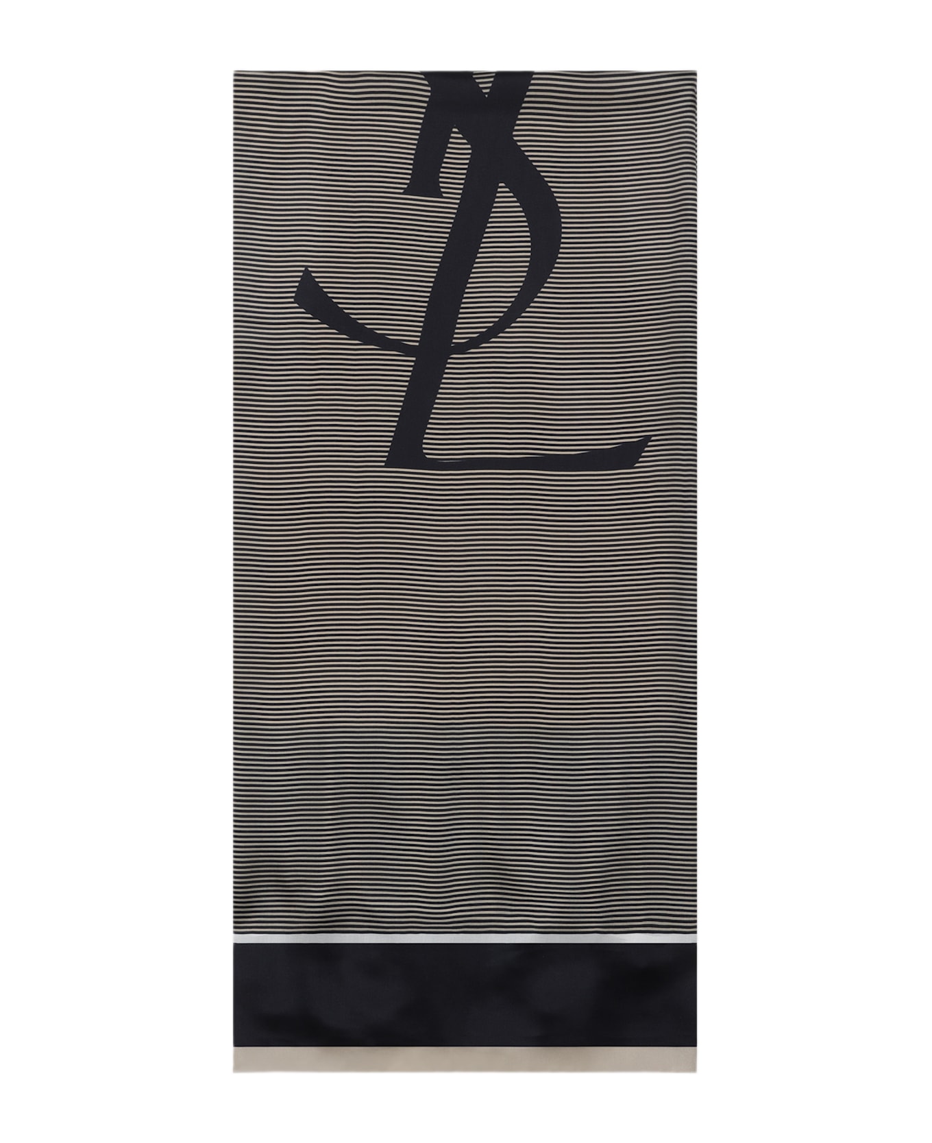 Saint Laurent Scarf - Navy Ivory