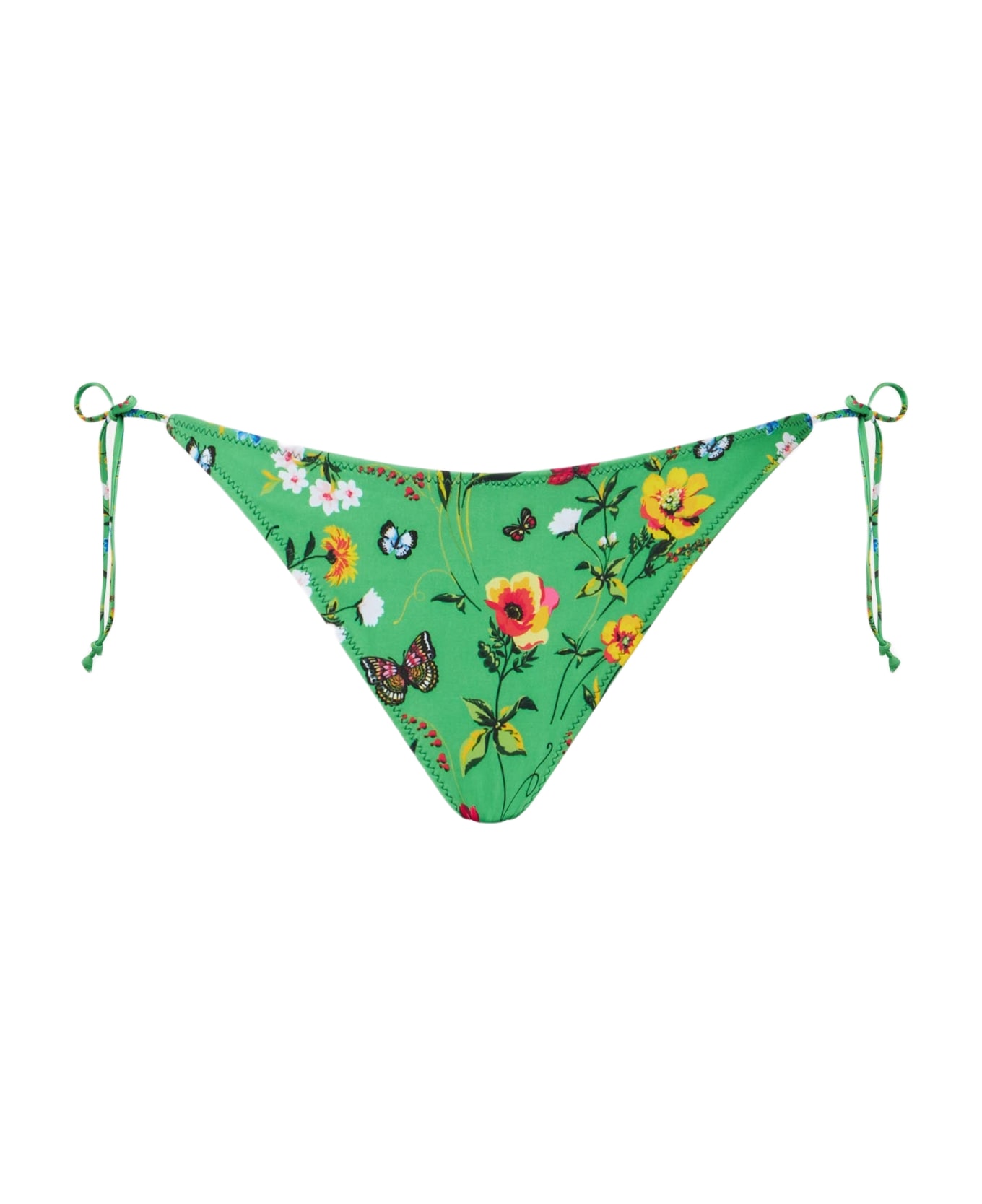 MC2 Saint Barth Woman Swim Briefs With Flower Print - GREEN