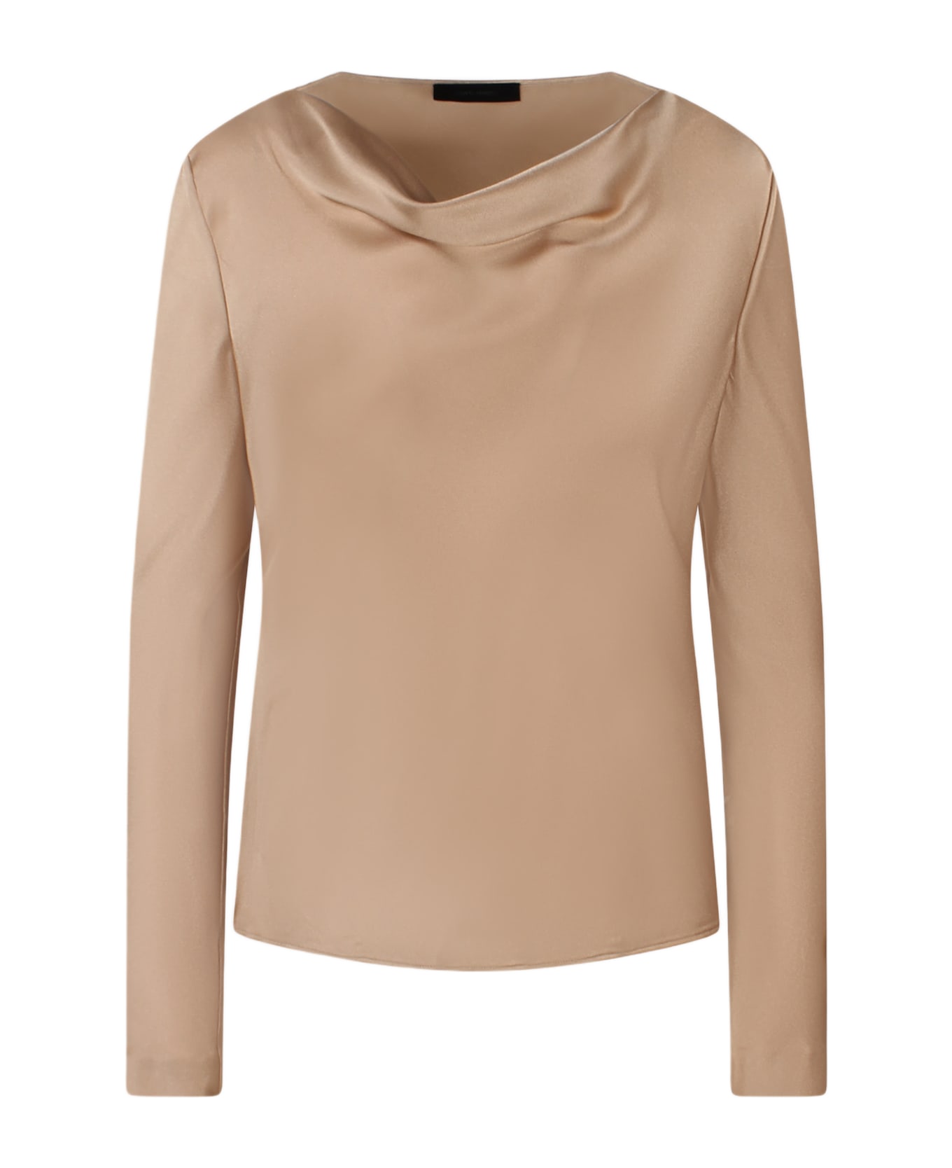 Alberta Ferretti Cowl Neck Satin Shirt