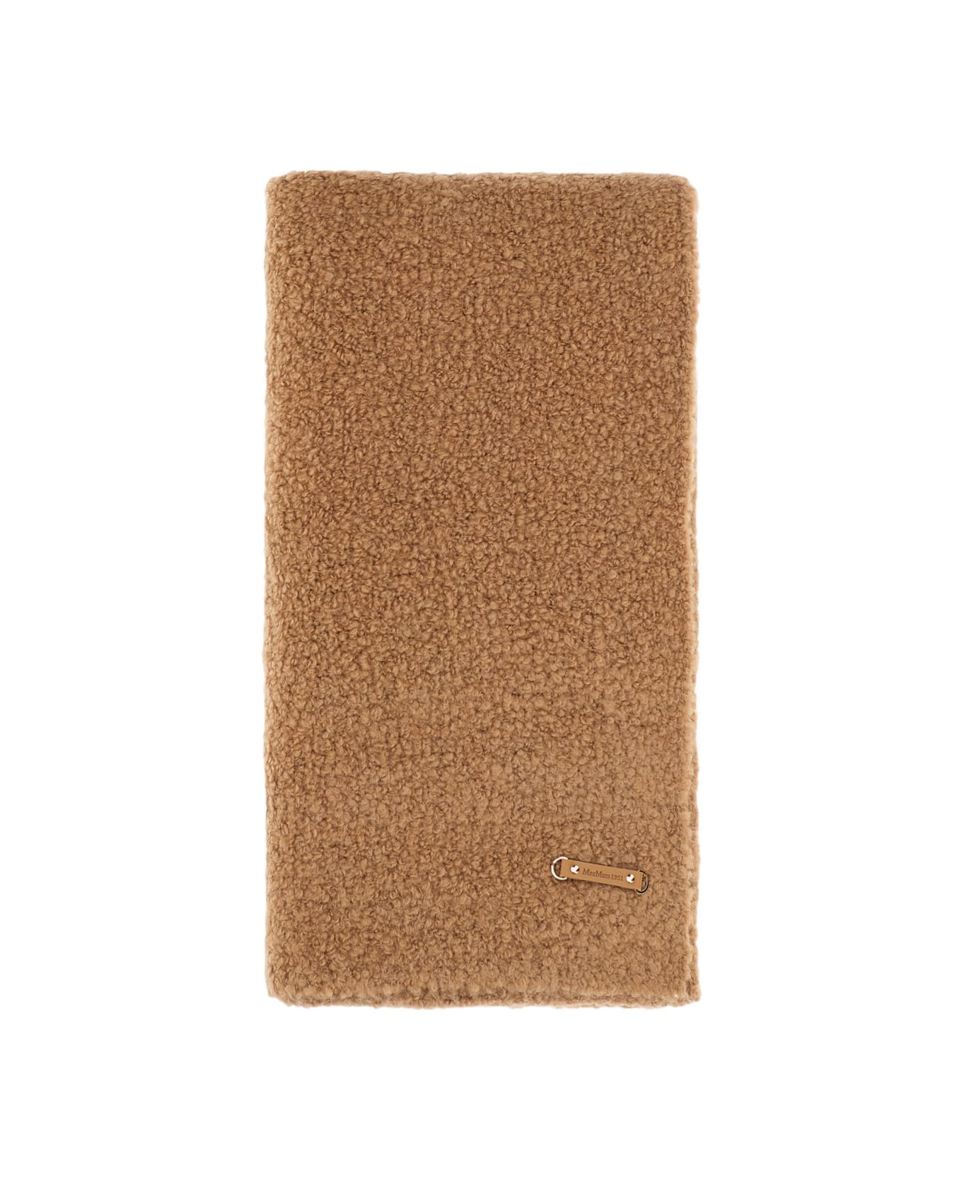 Max Mara Camel And Silk Boucle Scarf - Brown