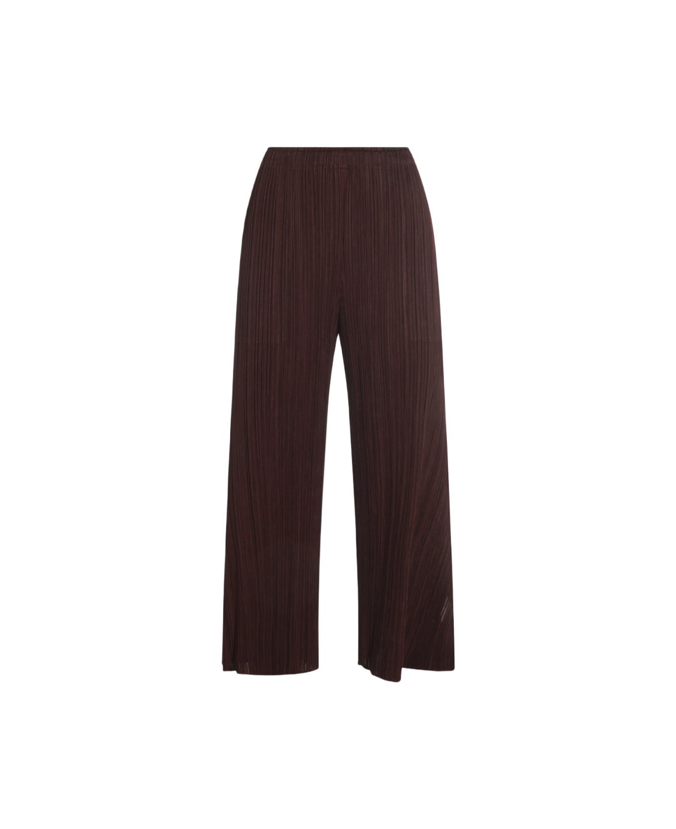 Pleats Please Issey Miyake Dark Brown Pants - Dark brown ボトムス