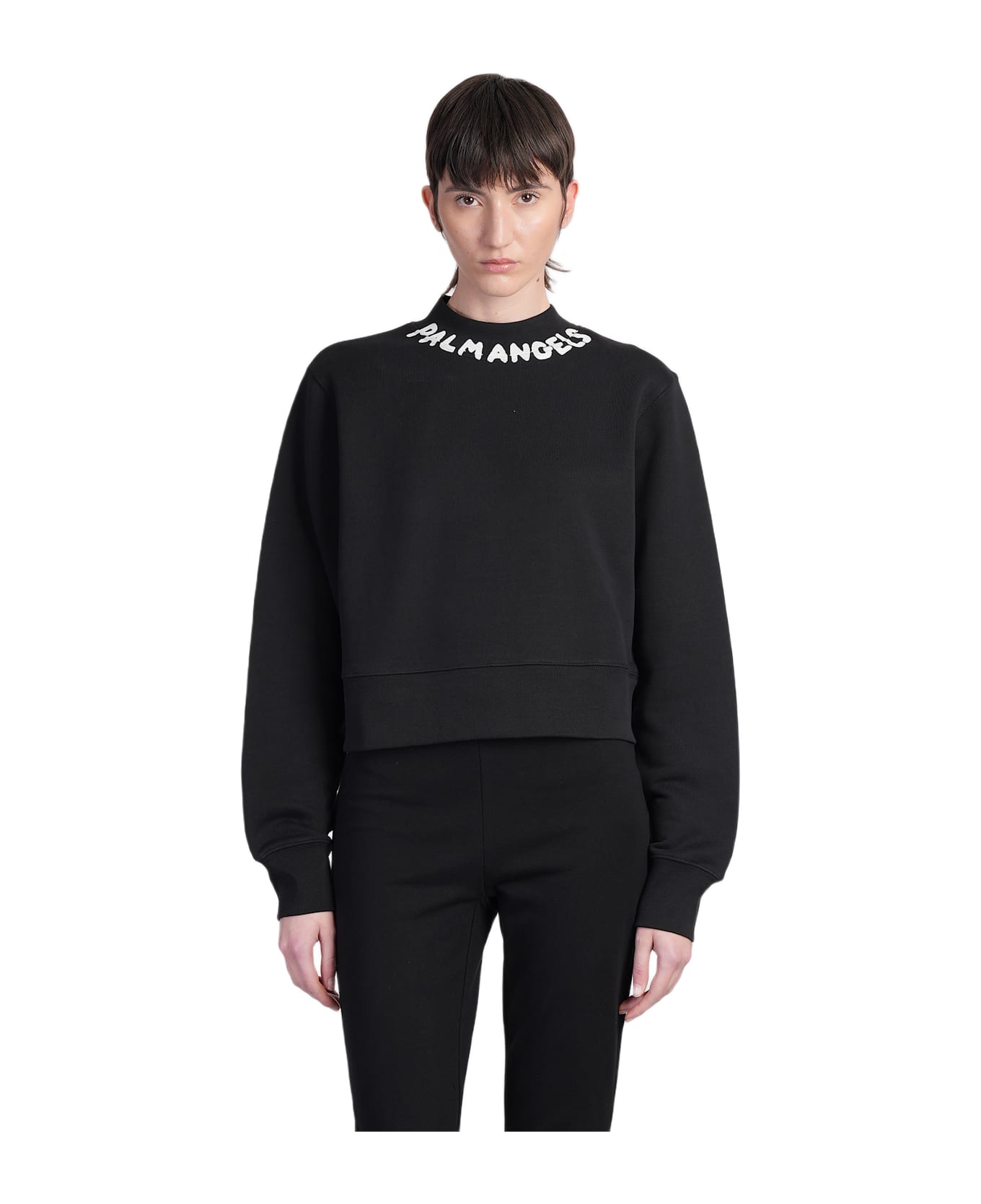 Palm Angels Sweatshirt In Black Cotton - black