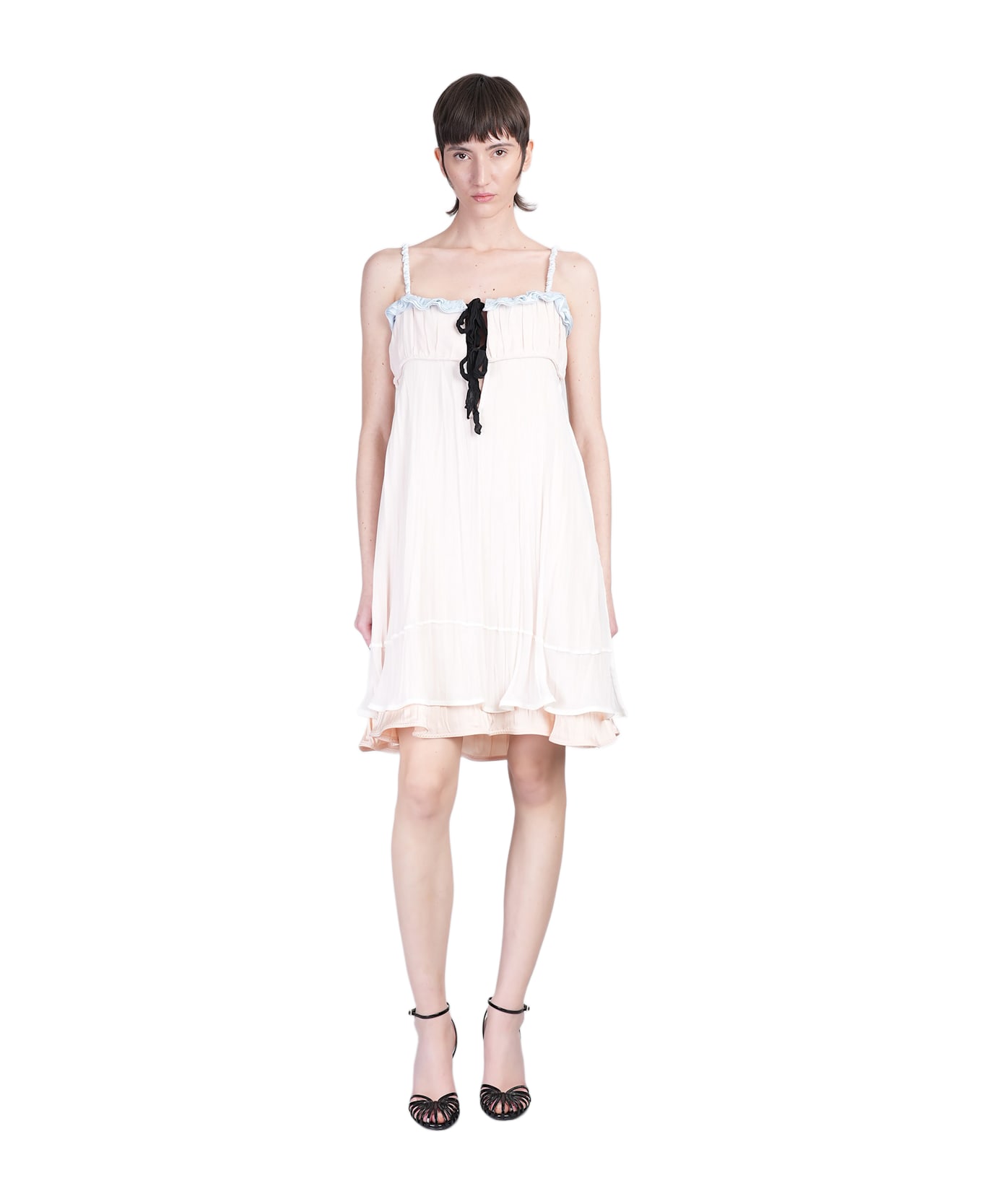 Jil Sander Dress Woman In Rose-pink Silk - Pink