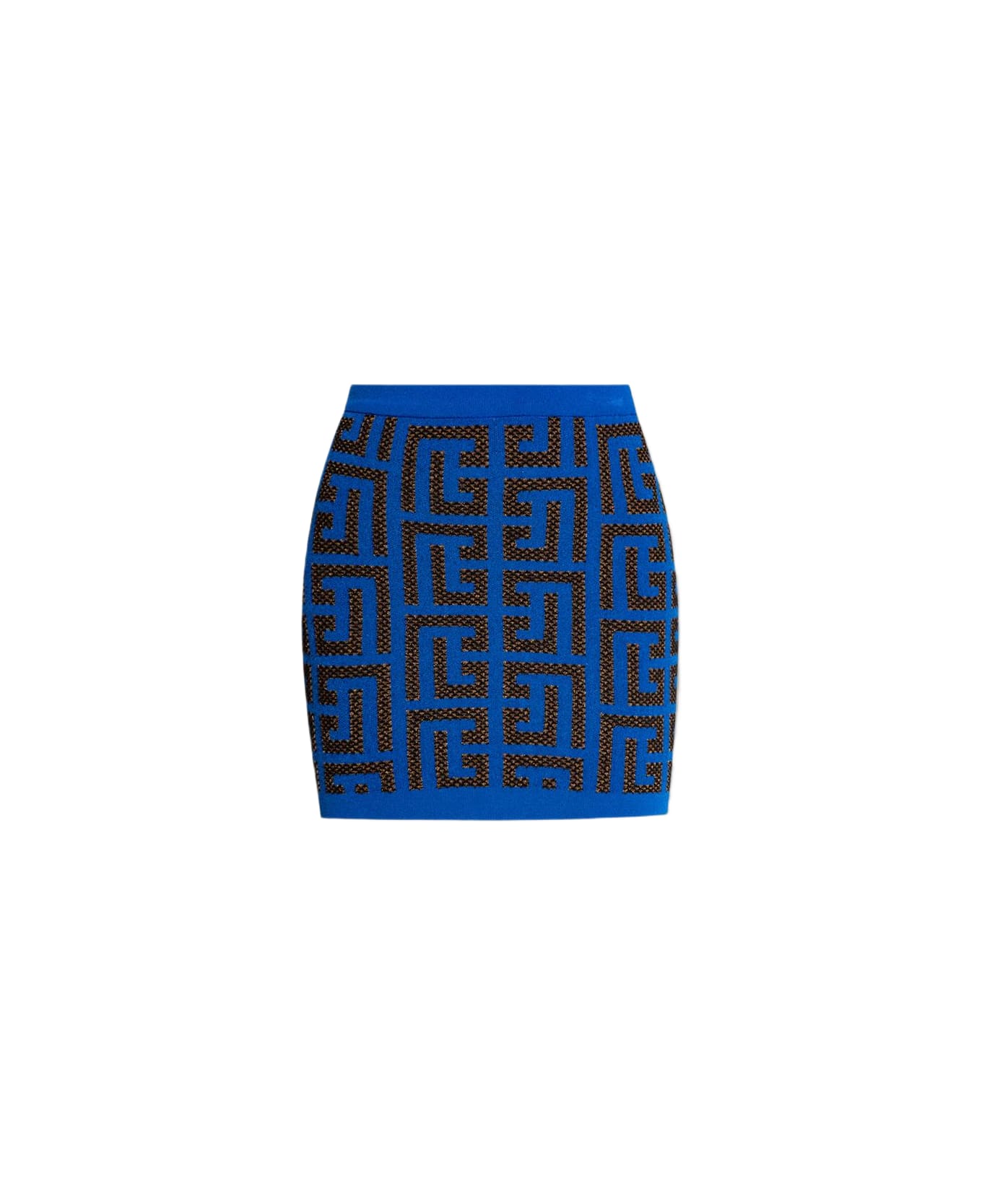 Balmain Monogrammed Skirt - Blu