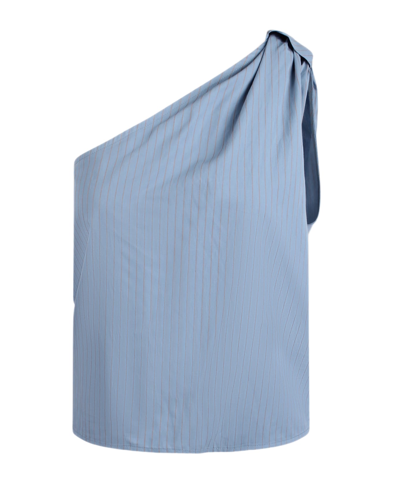 Federica Tosi One-shoulder Pinstriped Shirt