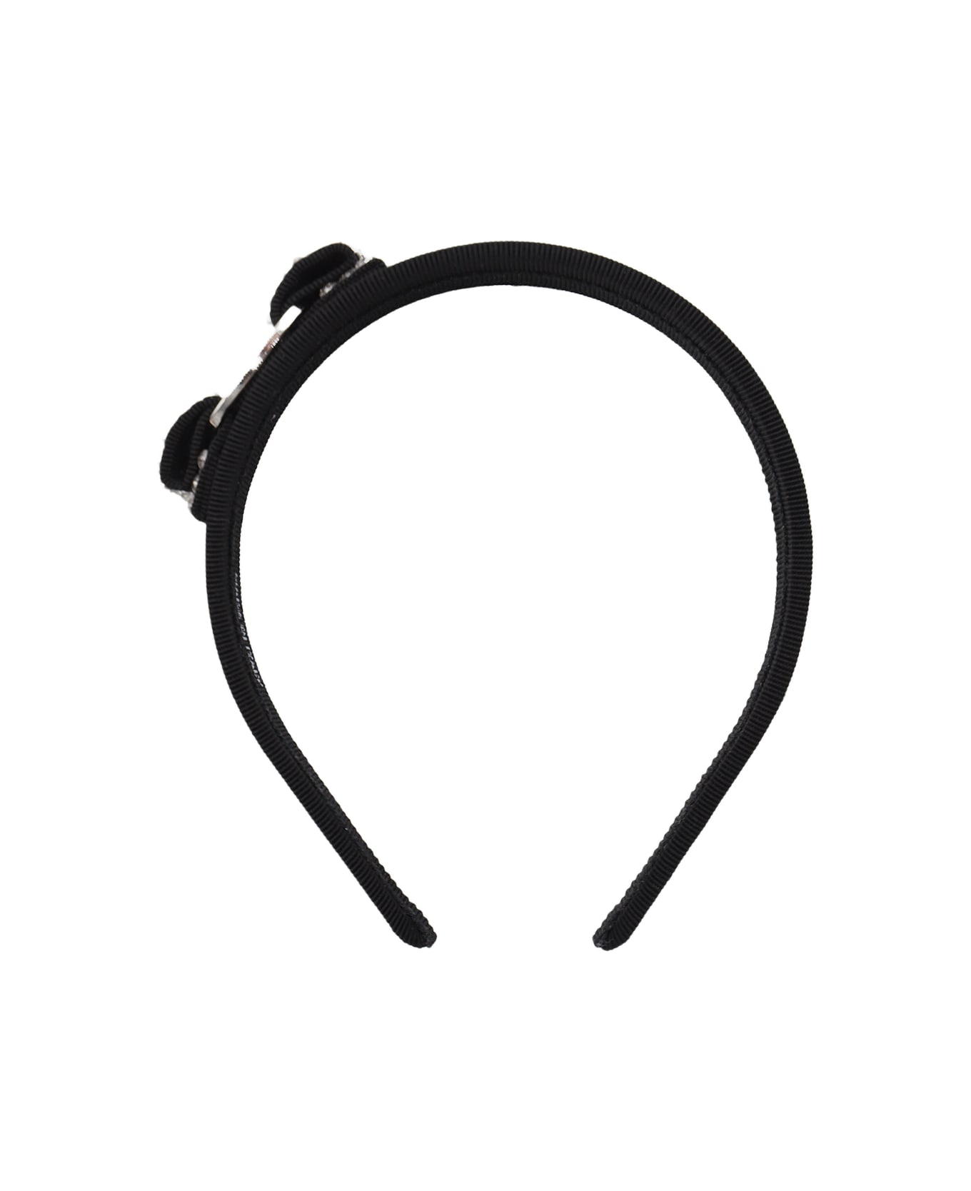 Ferragamo Black Cotton Hair - NERO/CRYSTAL