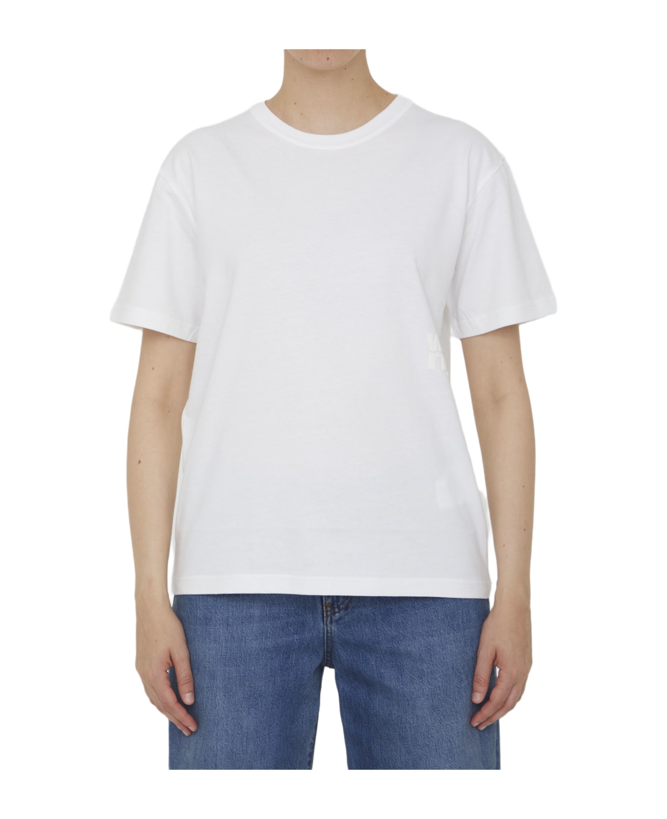 Alexander Wang Cotton T-shirt With Logo - WHITE