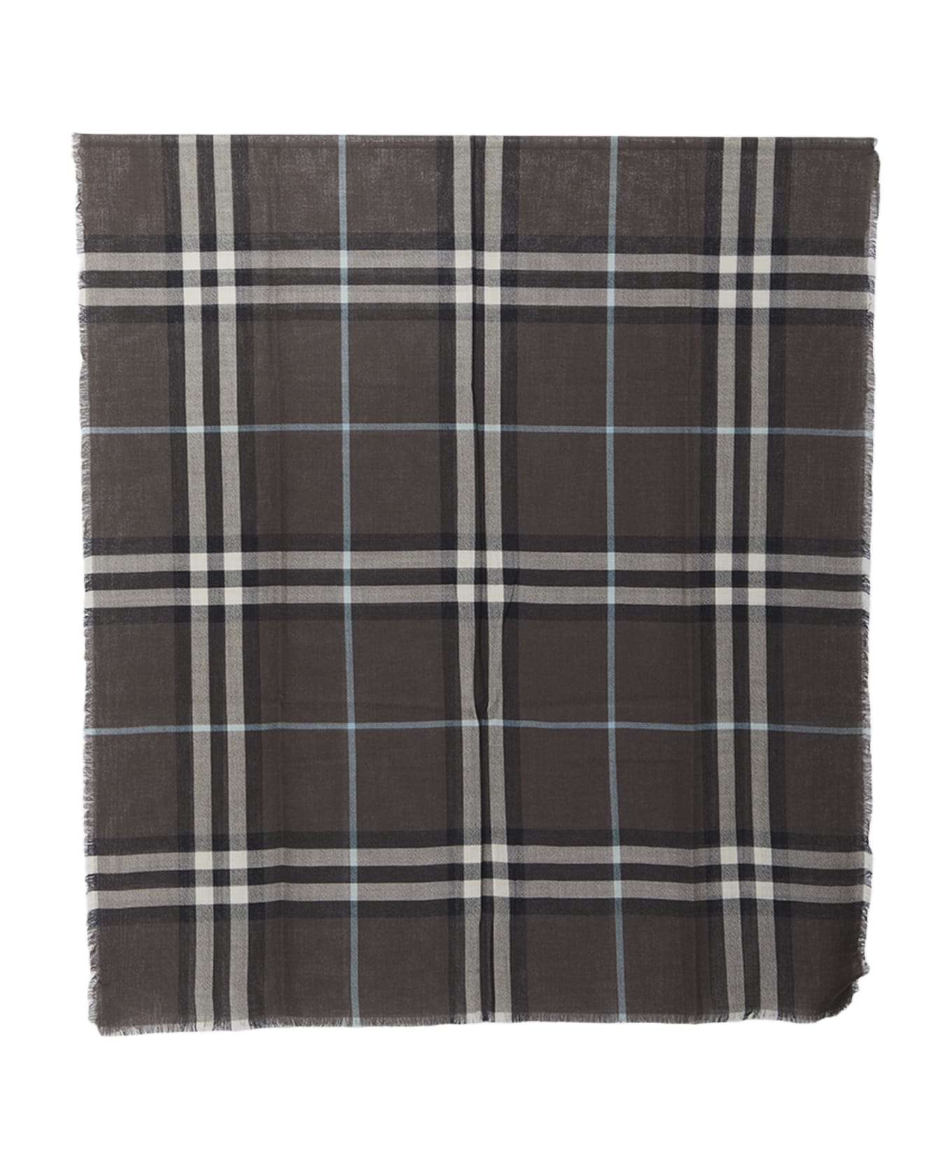 Burberry Check Wool Scarf - GREEN