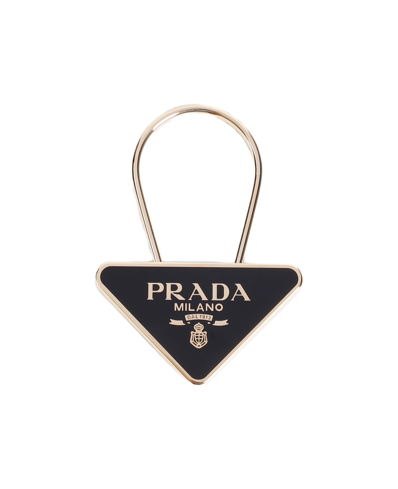Prada Steel Keyring - F Oro Nero