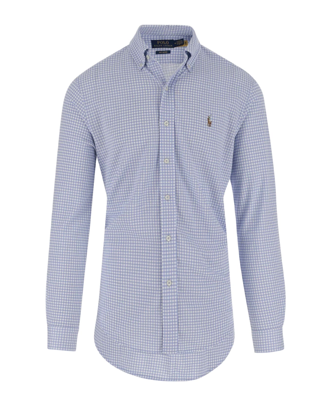Ralph Lauren Cotton Shirt With Vichy Pattern - Clear Blue シャツ