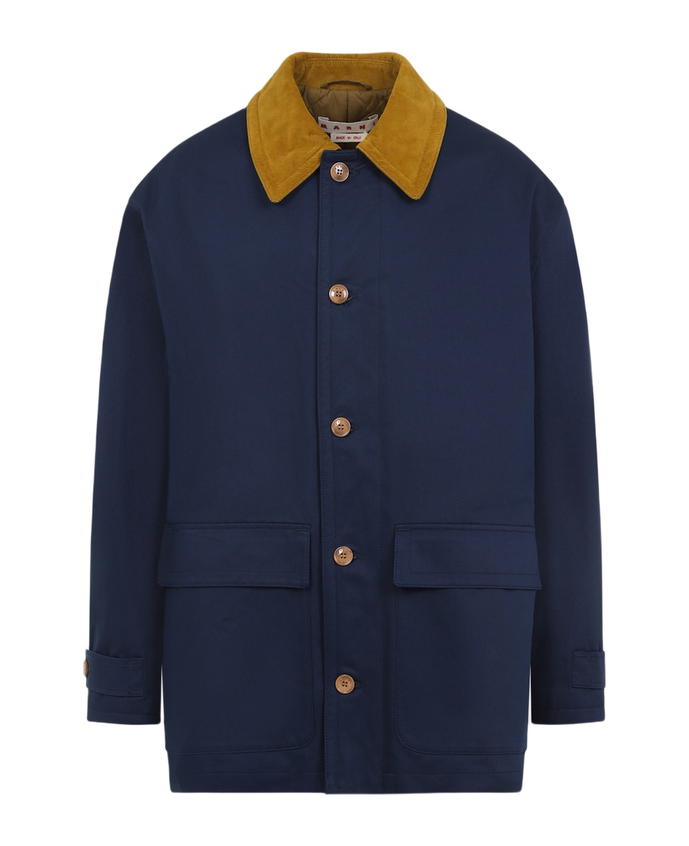 Marni Jacket With Contrasting Collar - Ink