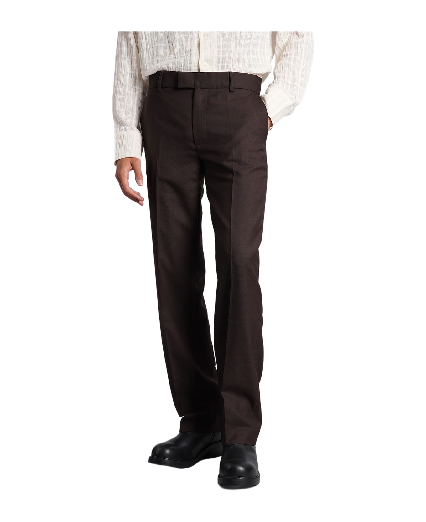 Séfr Mike Pants In Brown Polyester - brown