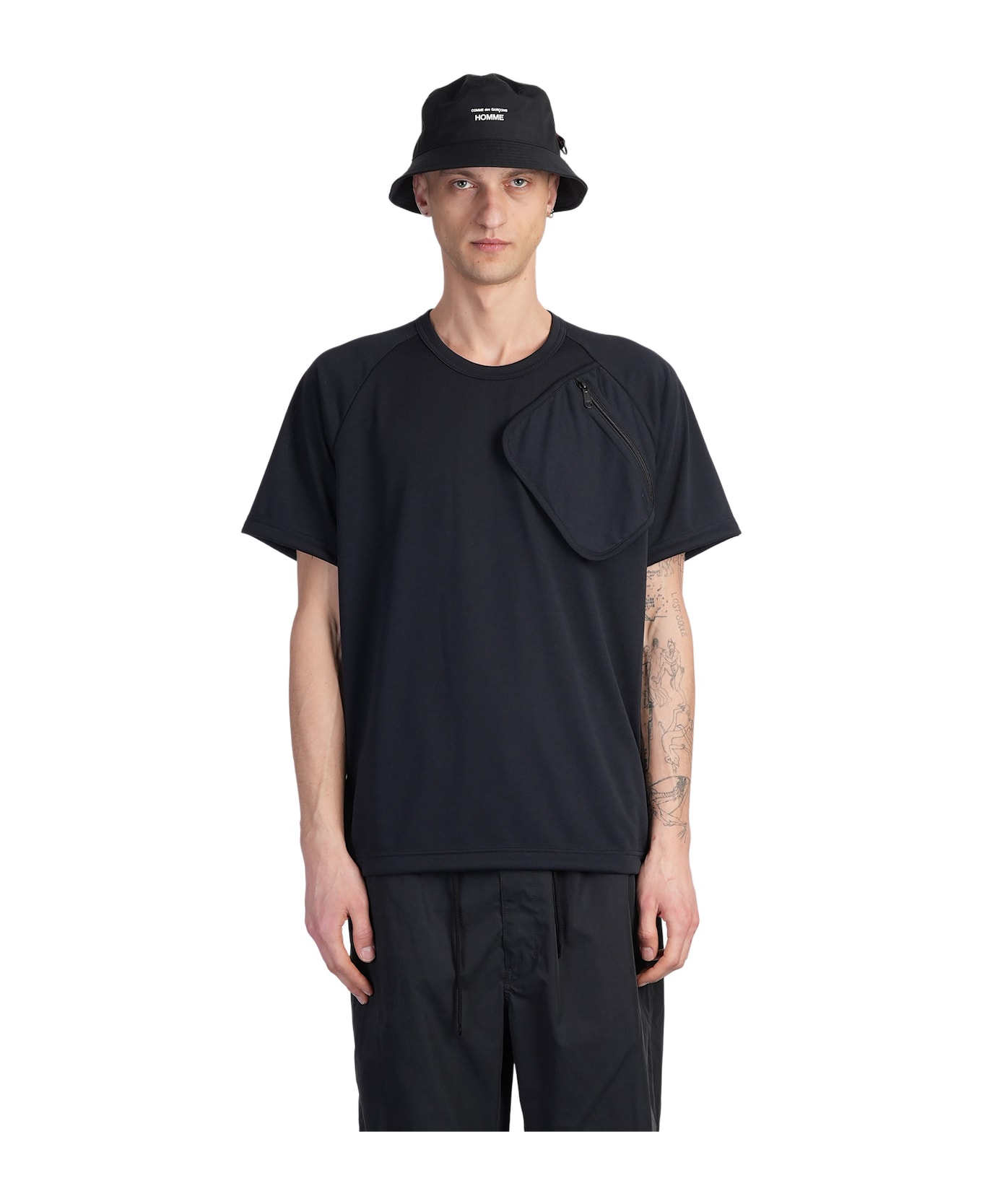 Comme Des Garçons Homme Plus T-shirt In Black Polyester - black