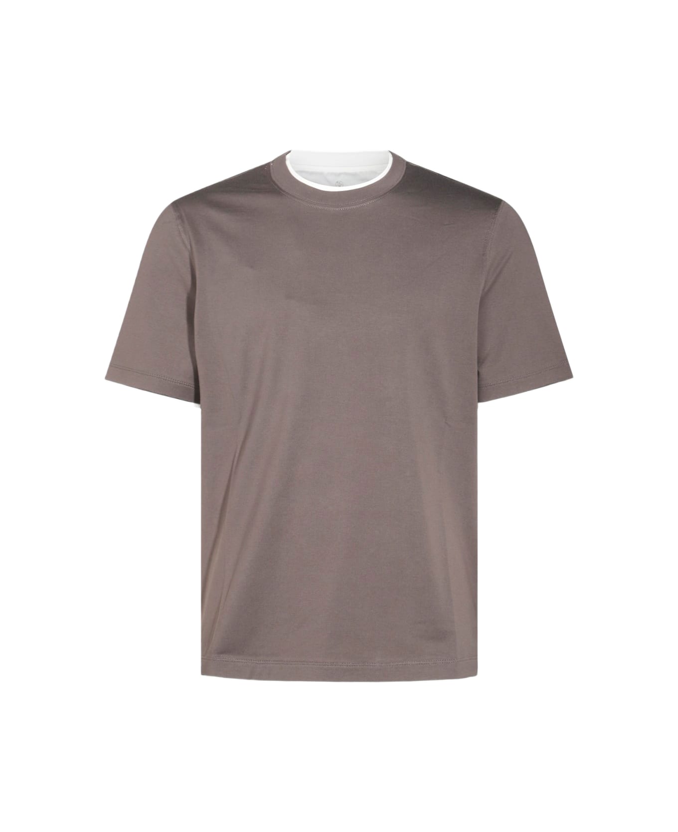 Brunello Cucinelli Beige Cotton T-shirt - Fango