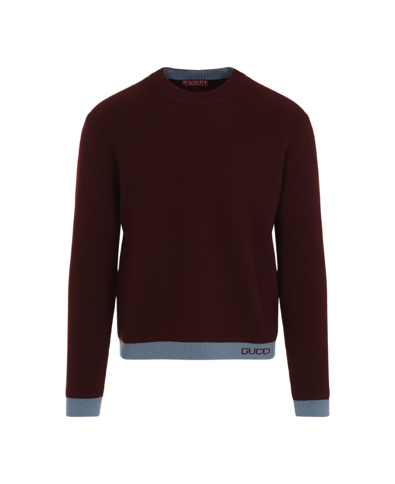 Gucci Wool Pullover - Bordeaux Azzurro