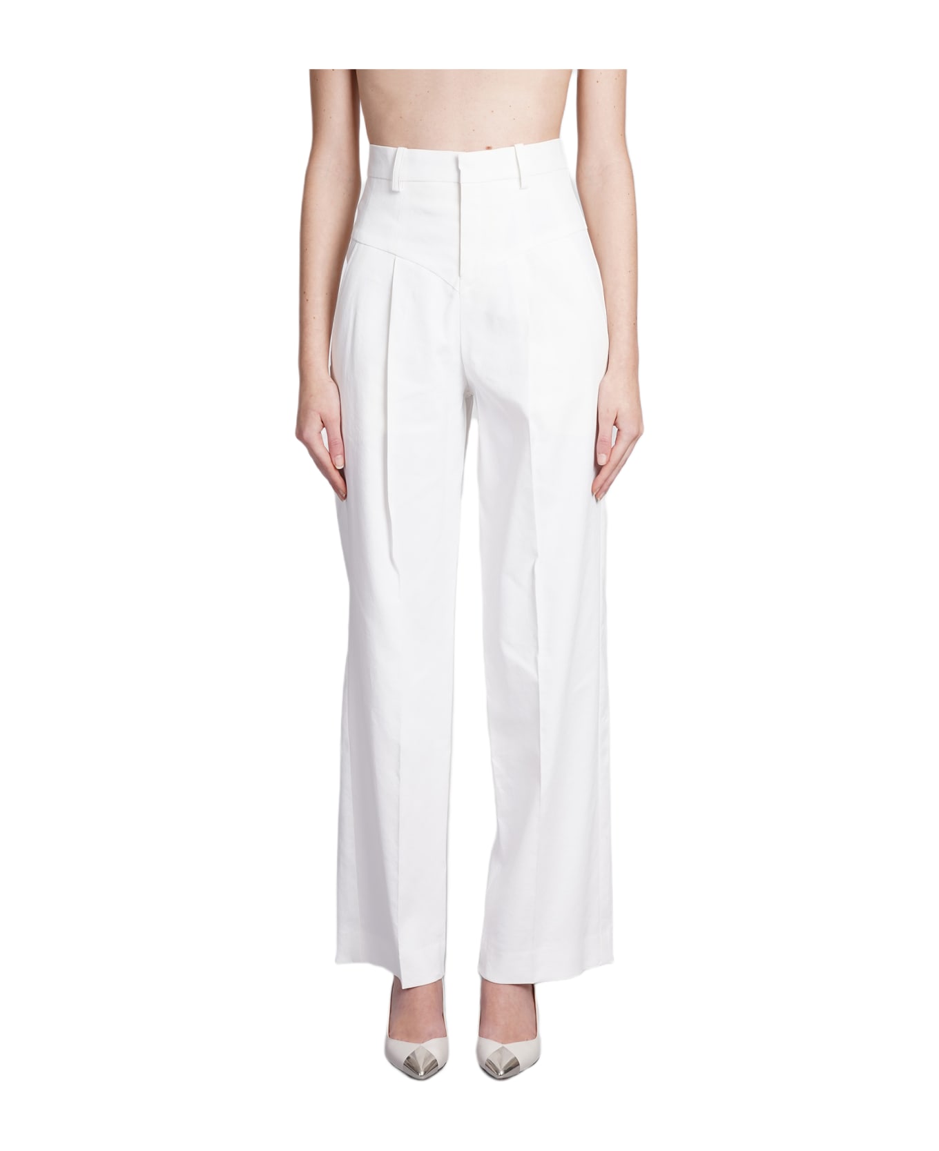 Isabel Marant Staya Pants In White Cotton - White