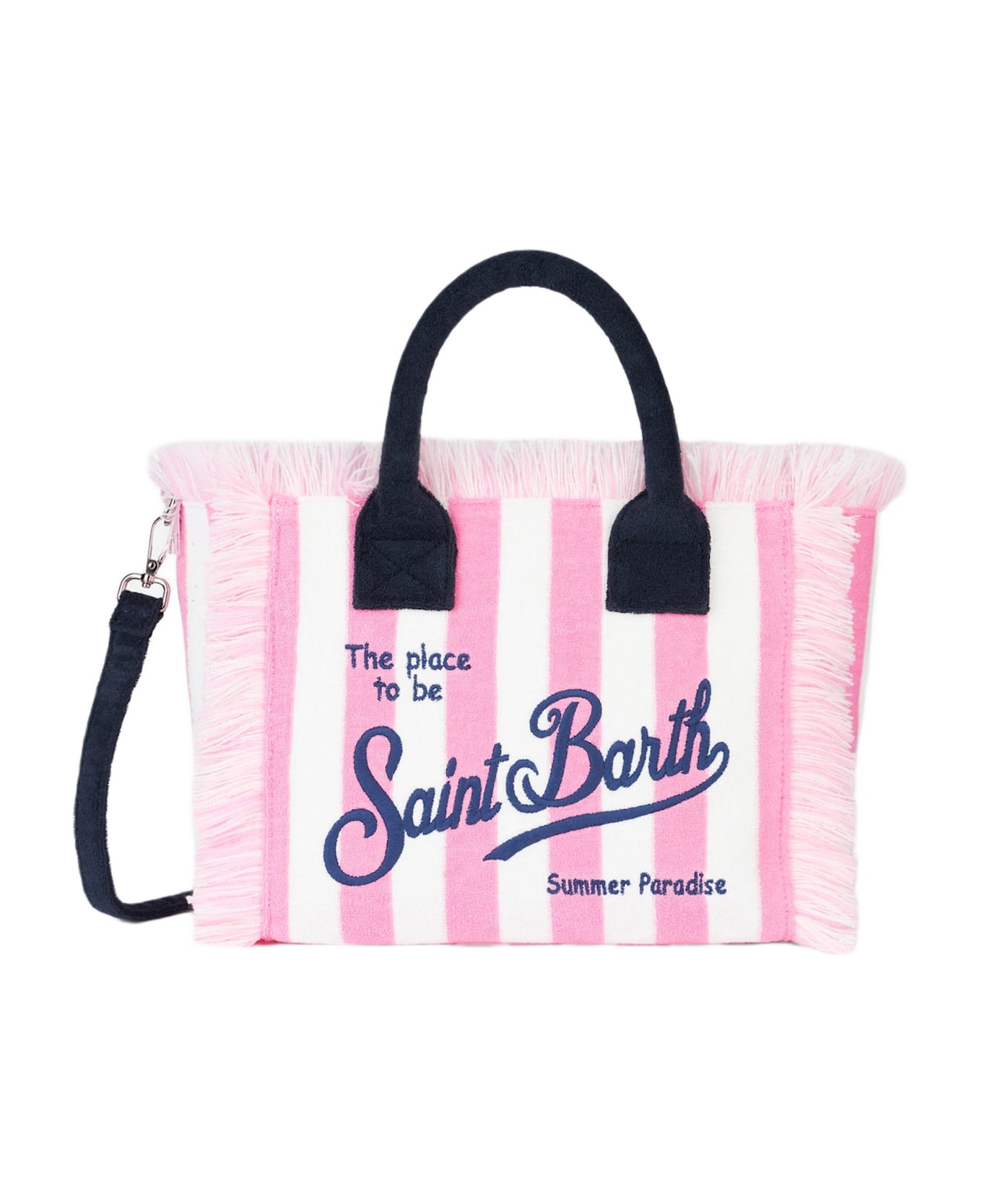 MC2 Saint Barth Terry Striped Colette Sponge Handbag - PINK