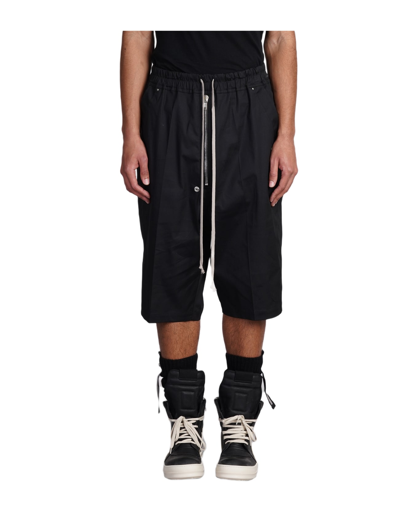 Rick Owens Cotton Bermuda Shorts - BLACK ショートパンツ