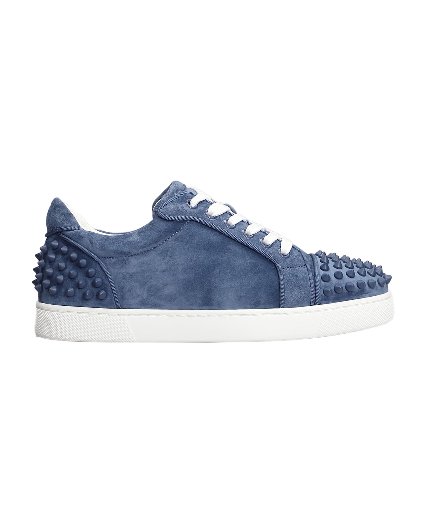 Christian Louboutin Vieira 2 Orlato Sneakers In Blue Suede - blue