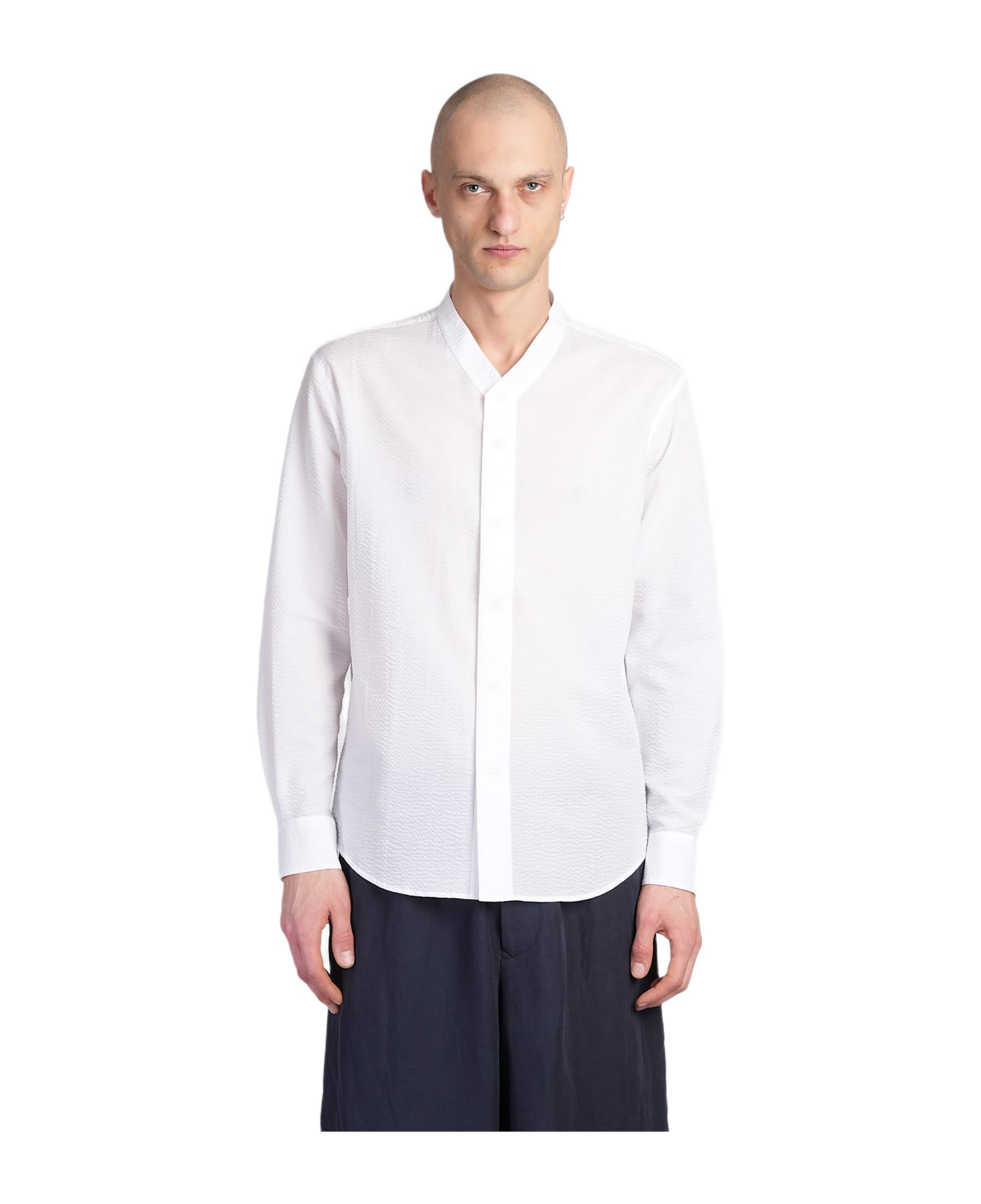 Giorgio Armani Shirt In White Cotton - white