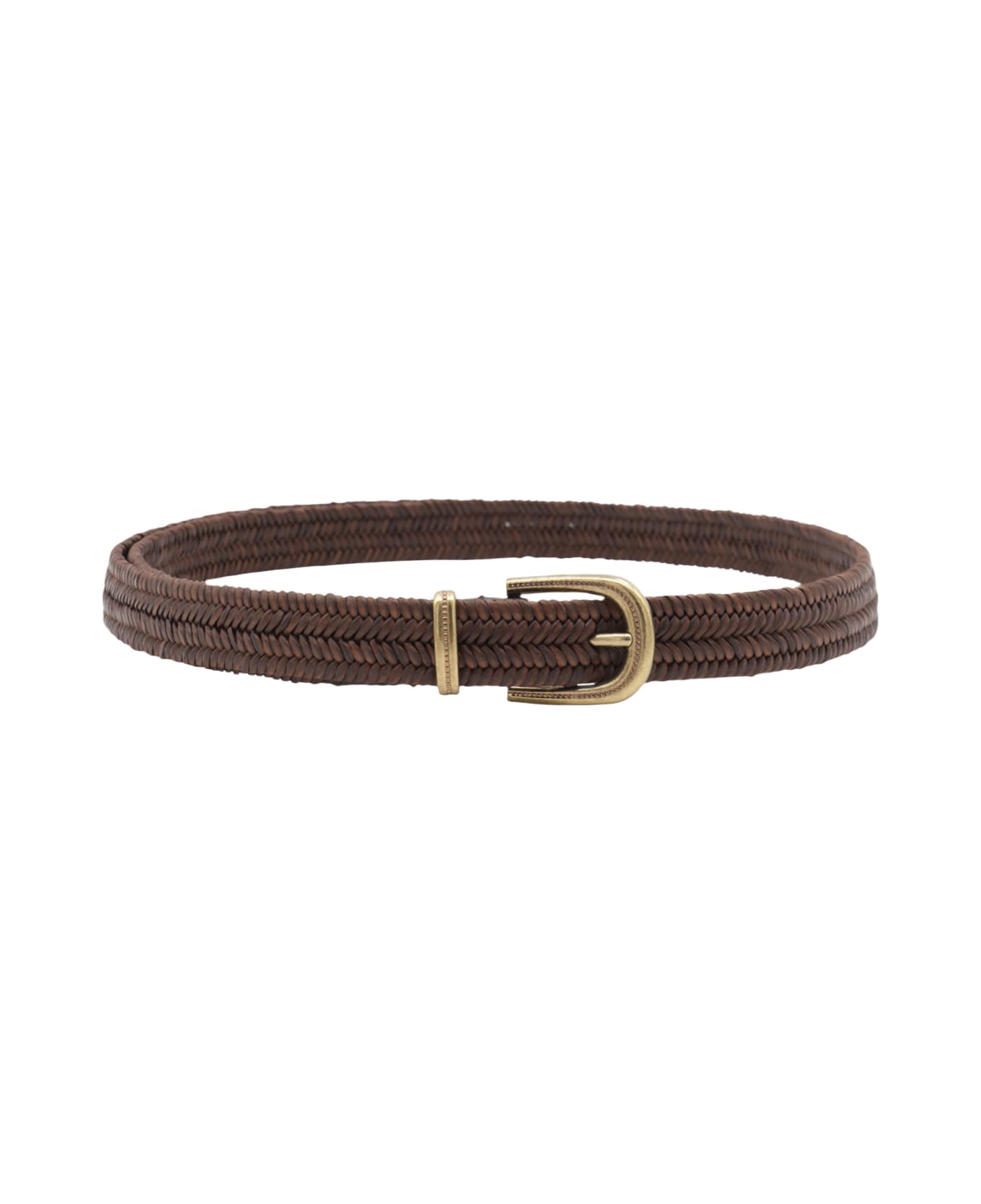 Brunello Cucinelli Dark Brown Leathet Belt