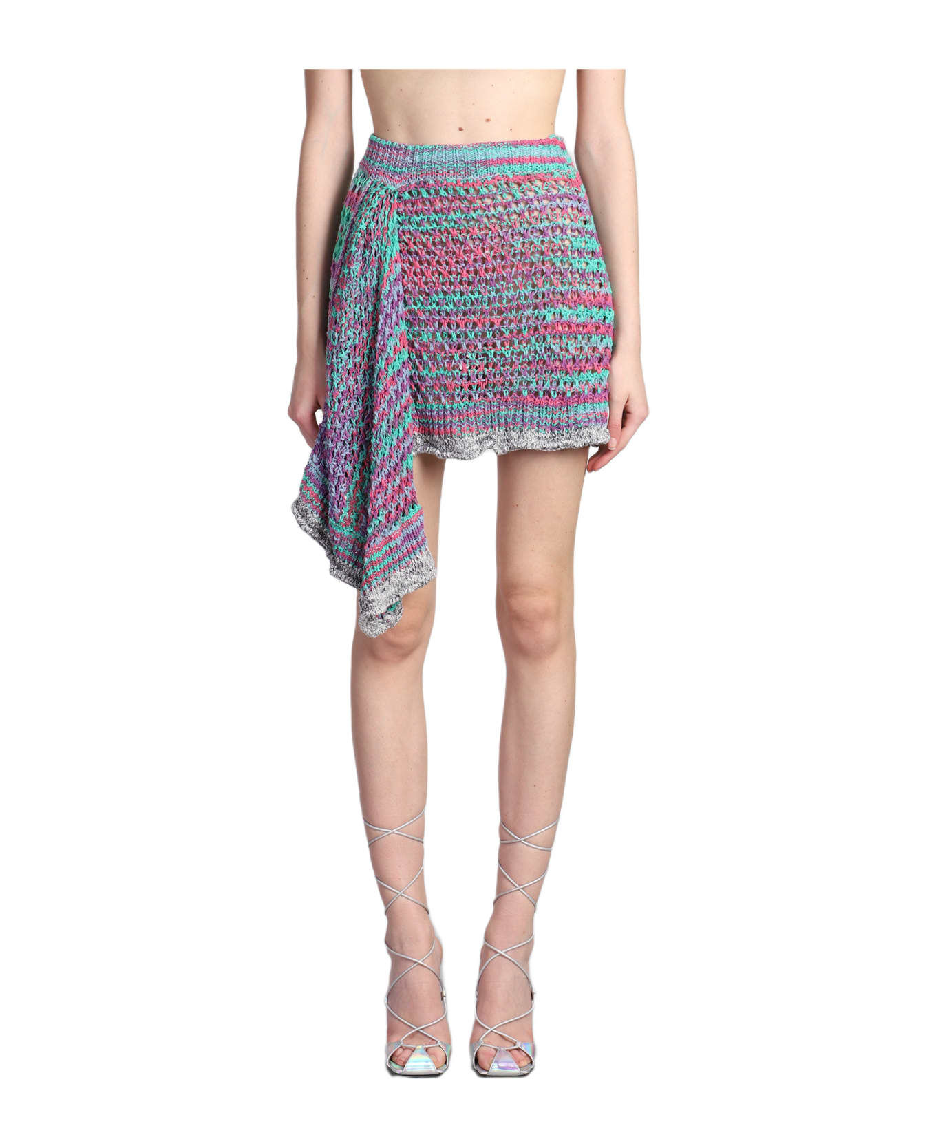 The Attico Multicolor Crochet Mini Skirt - 21