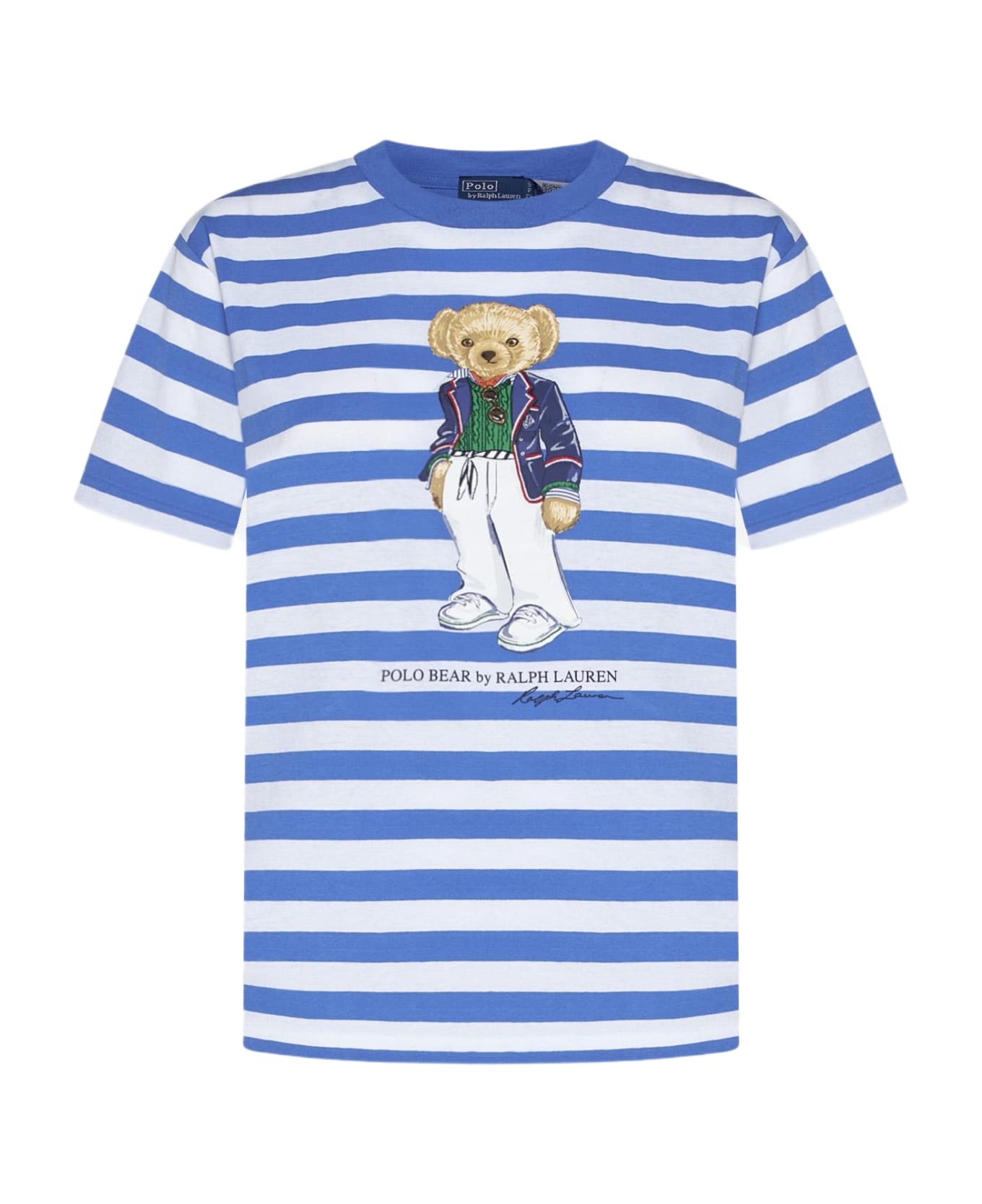 Polo Ralph Lauren Bear Striped Cotton T-shirt Polo Ralph Lauren
