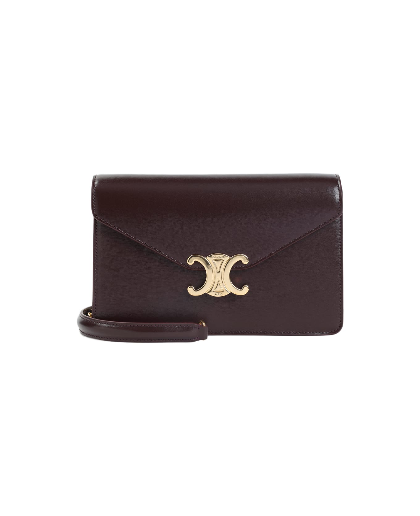 Celine Margo Wallet On Chain - Dg Deep Burgundy