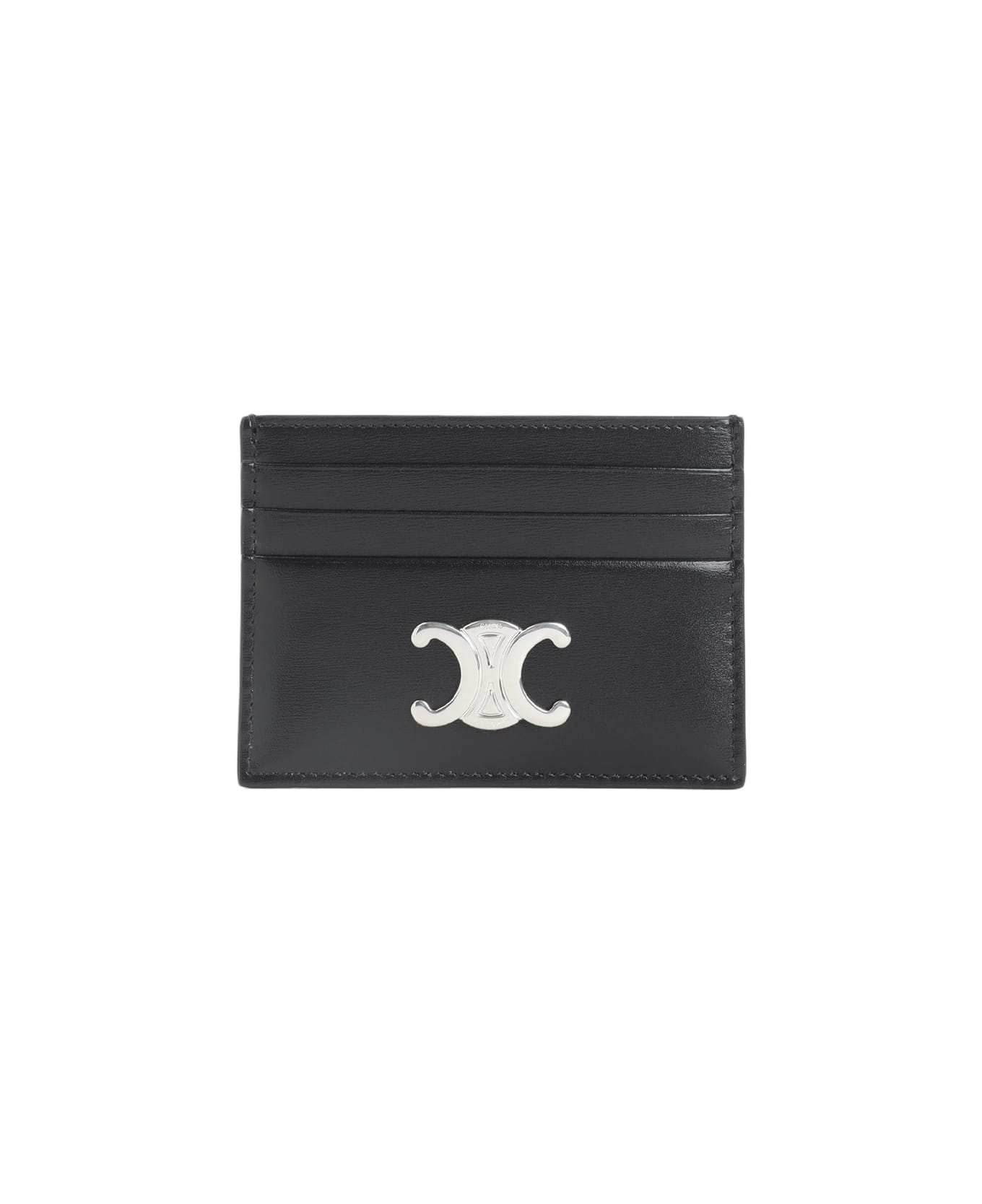 Celine Triomphe Card Holder - Di Black